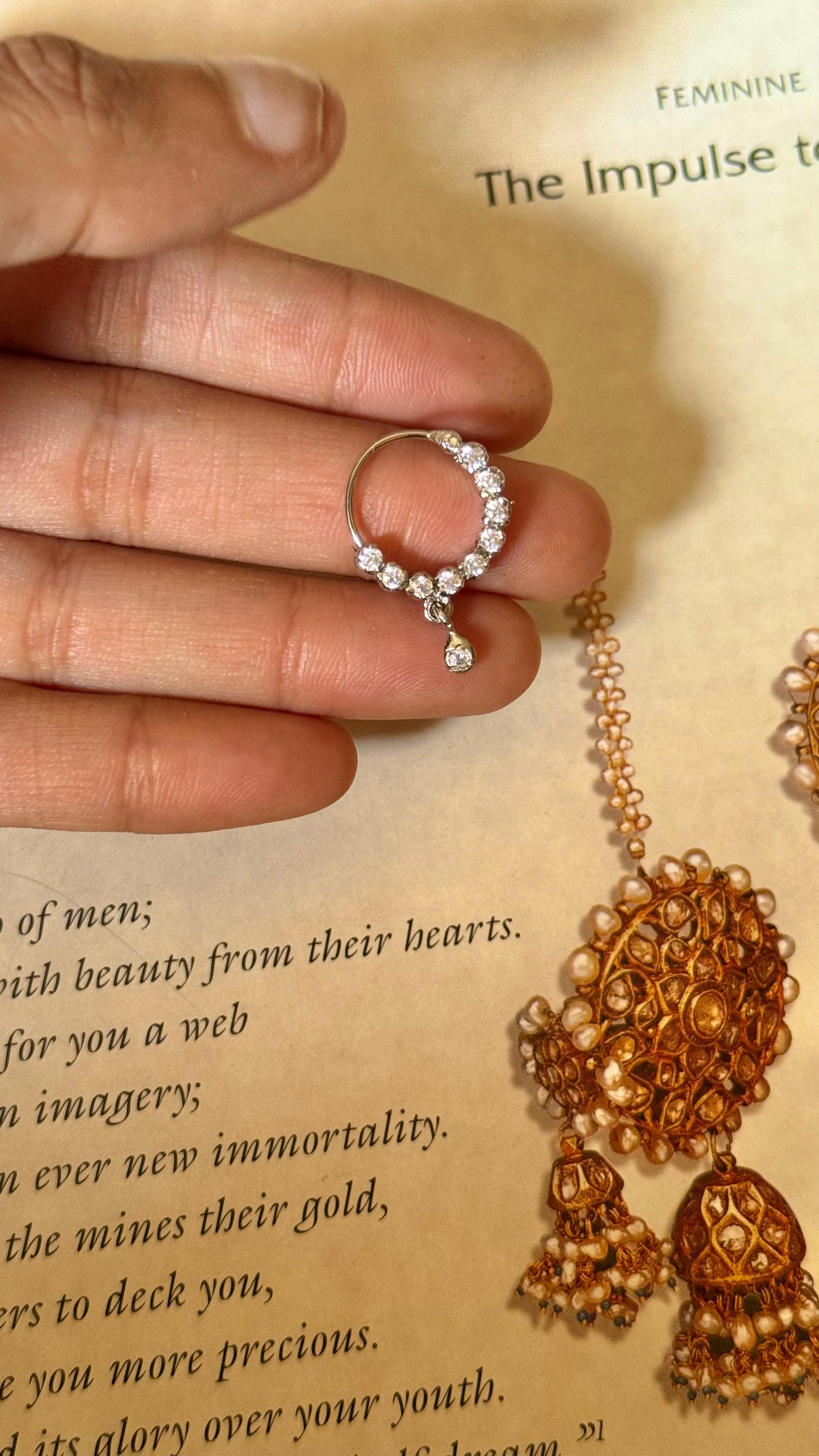 Minimal cz diamond nath