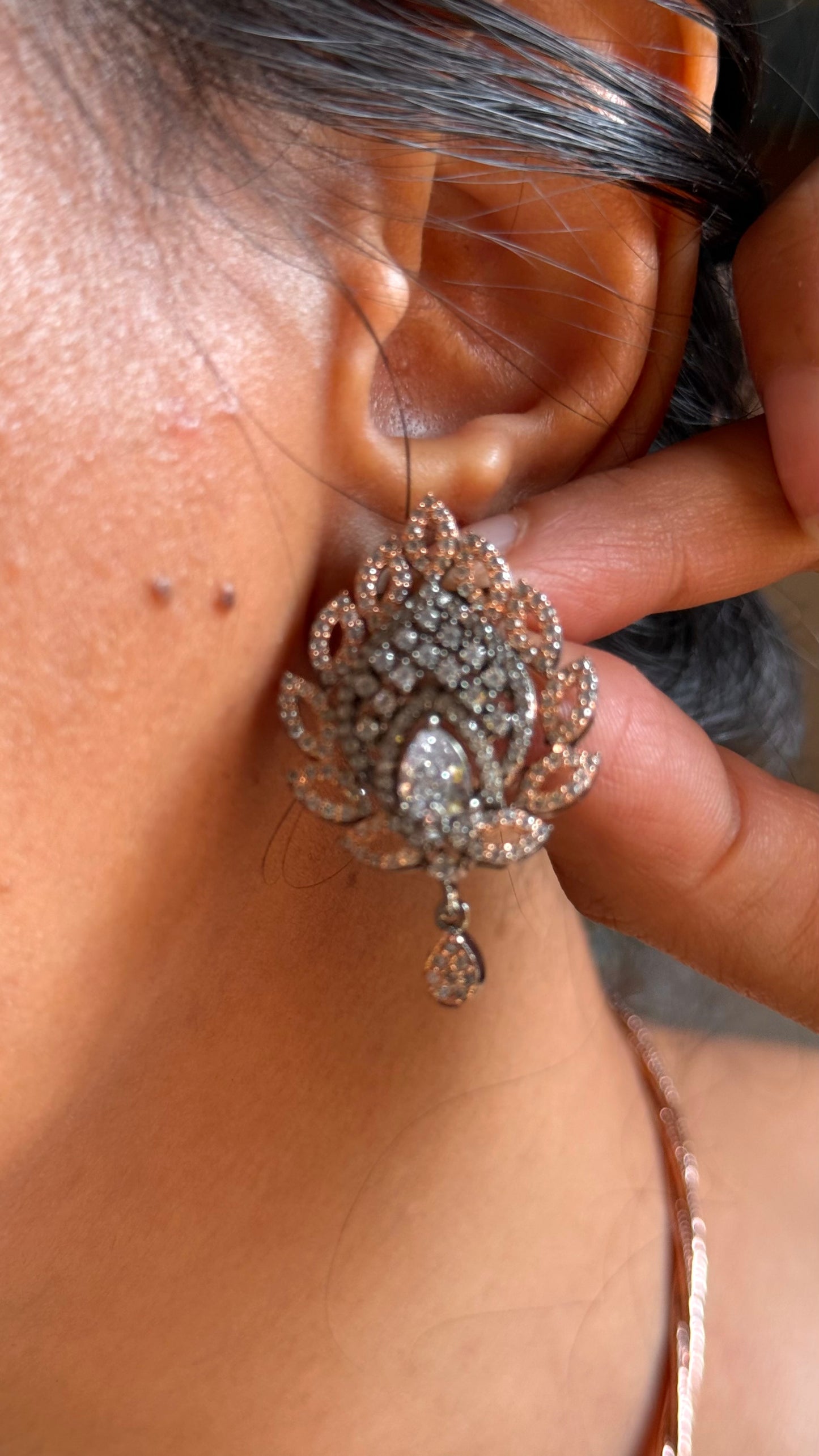 Diamond doublet  Victorian Pendant set