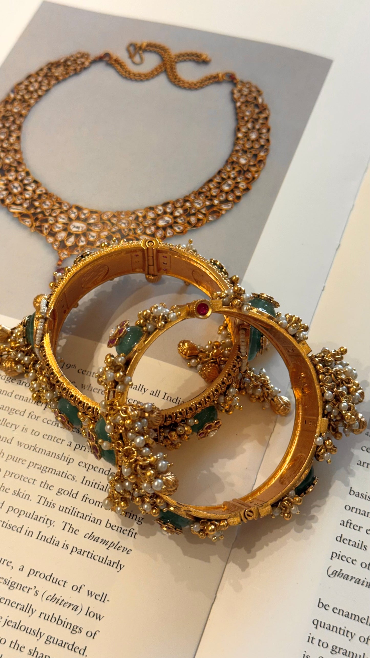 Mint inlay ghungroo designer rajwada bangles