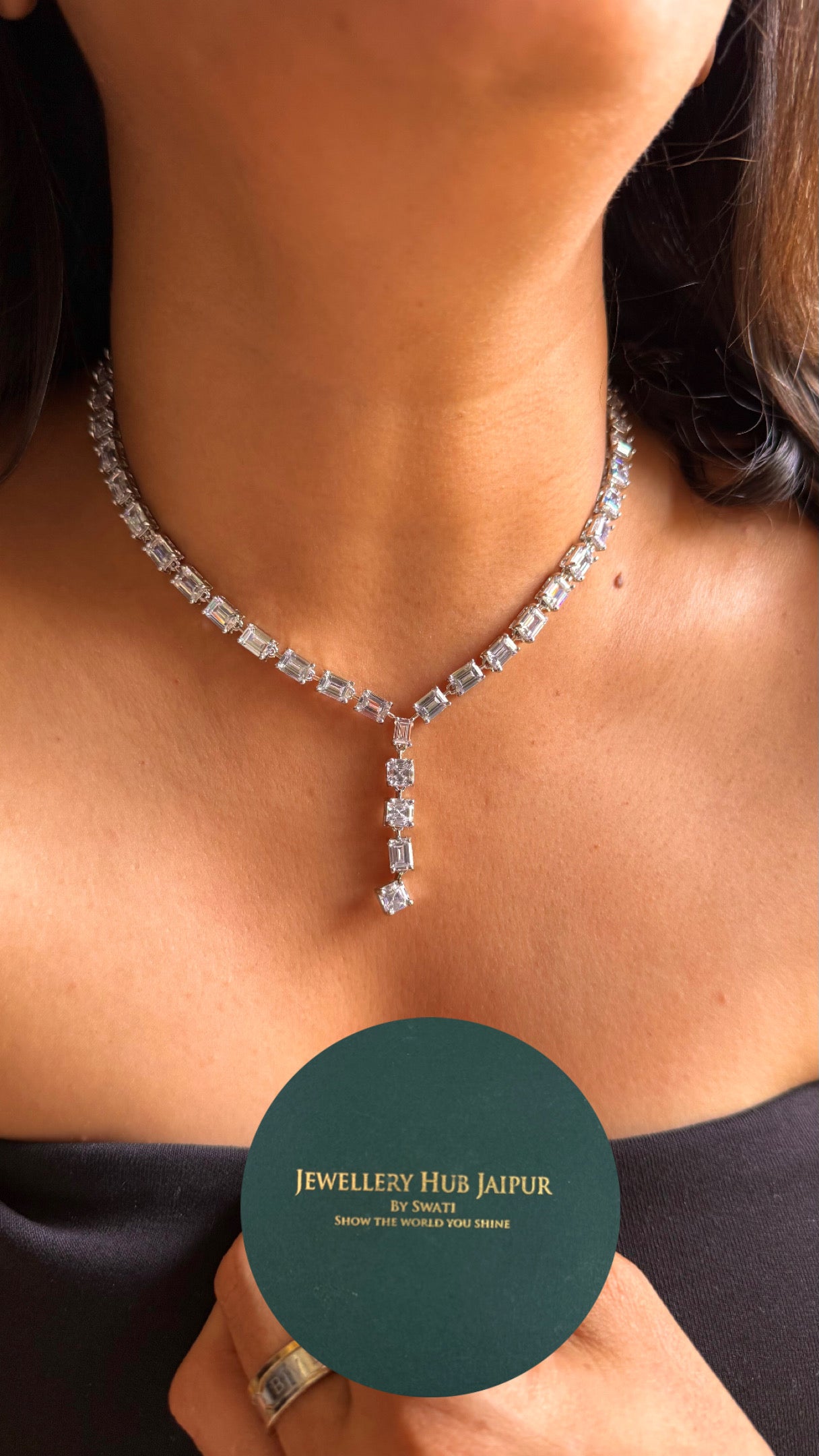 Noor royal cz diamond Necklace