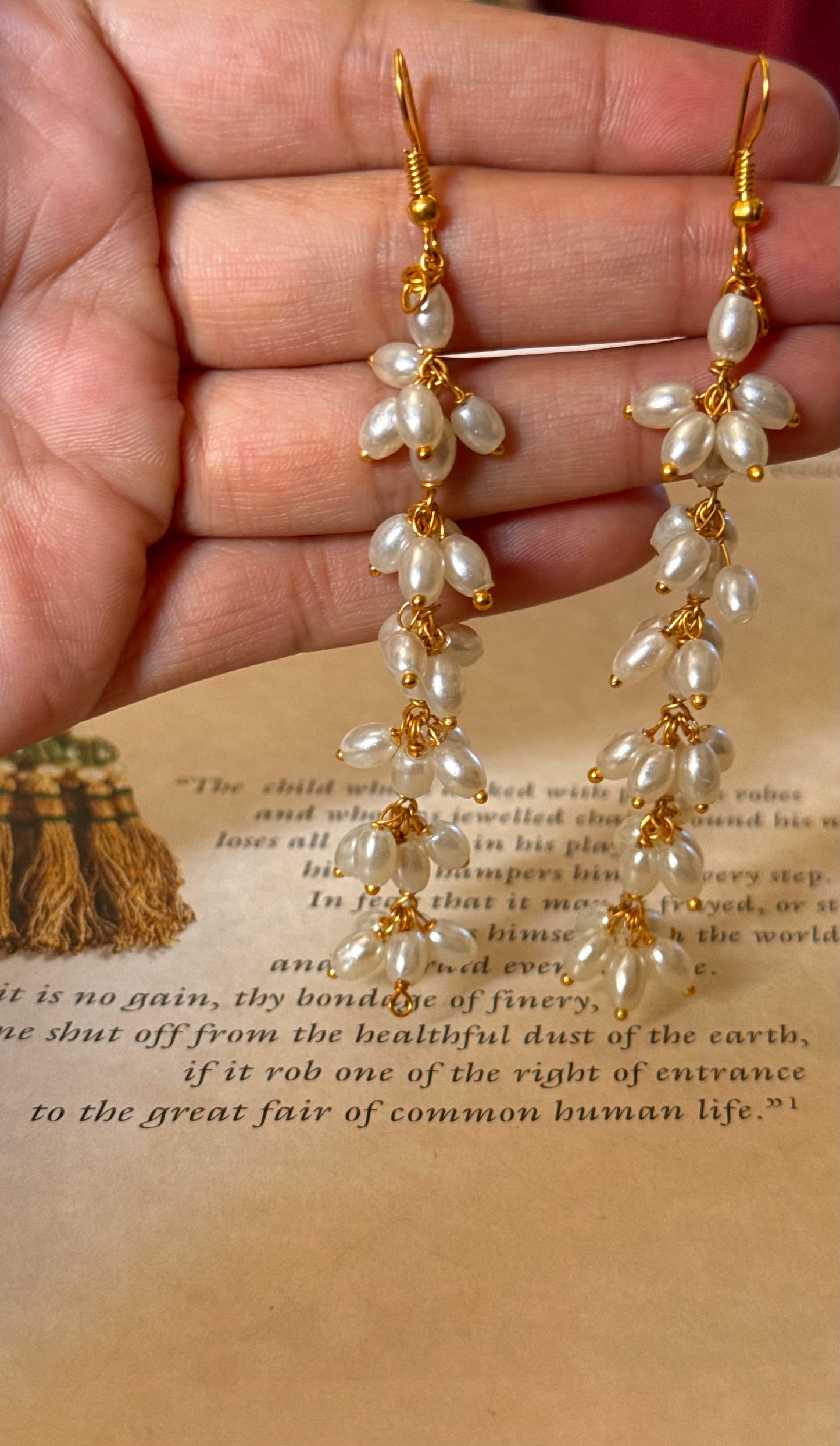 rice drop pearl hangings