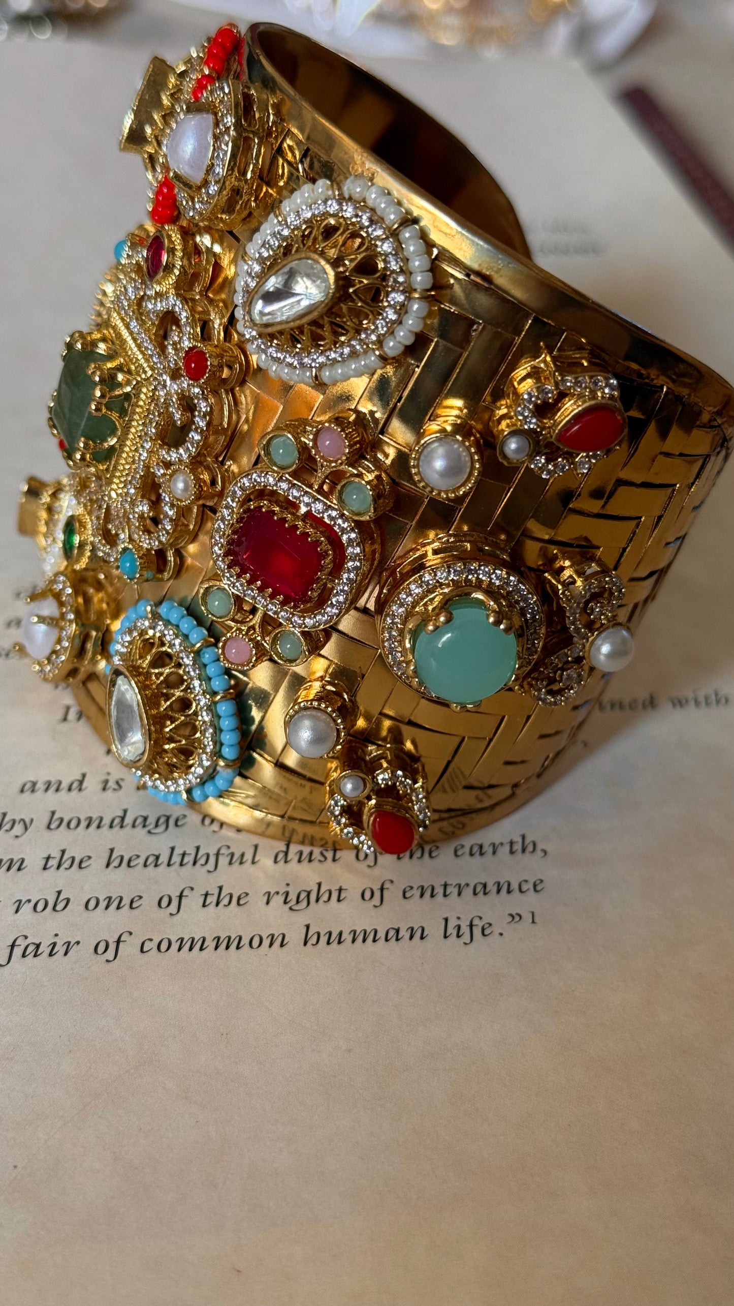 Sabyasachi inspired mint antique Bracelet