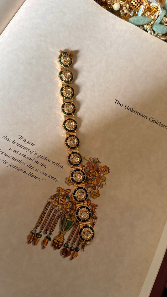 Emerald moissanite bracelet