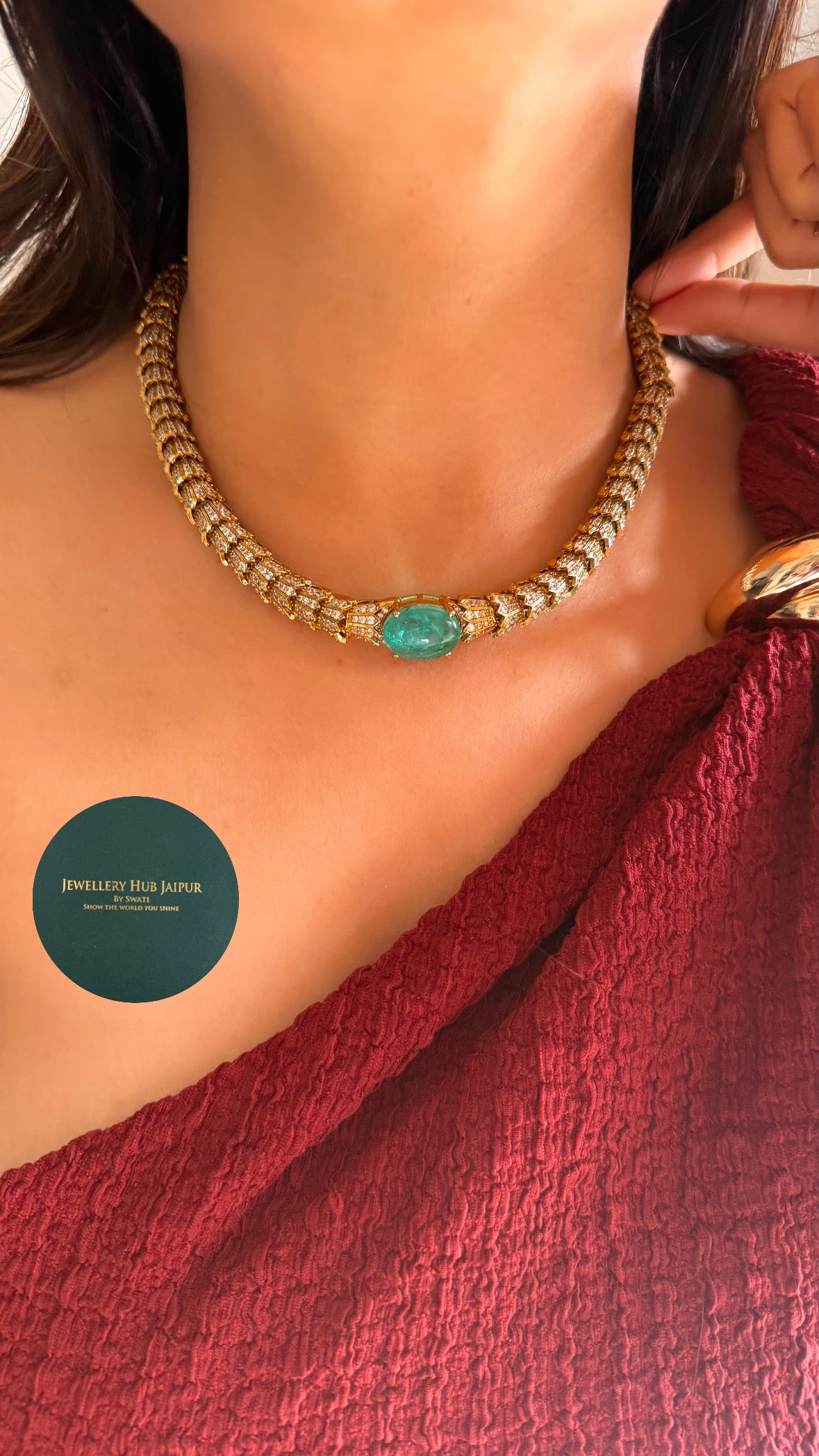 Mint cartier inspired necklace set