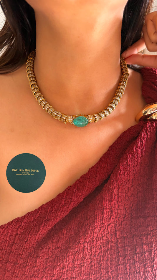 Mint cartier inspired necklace set