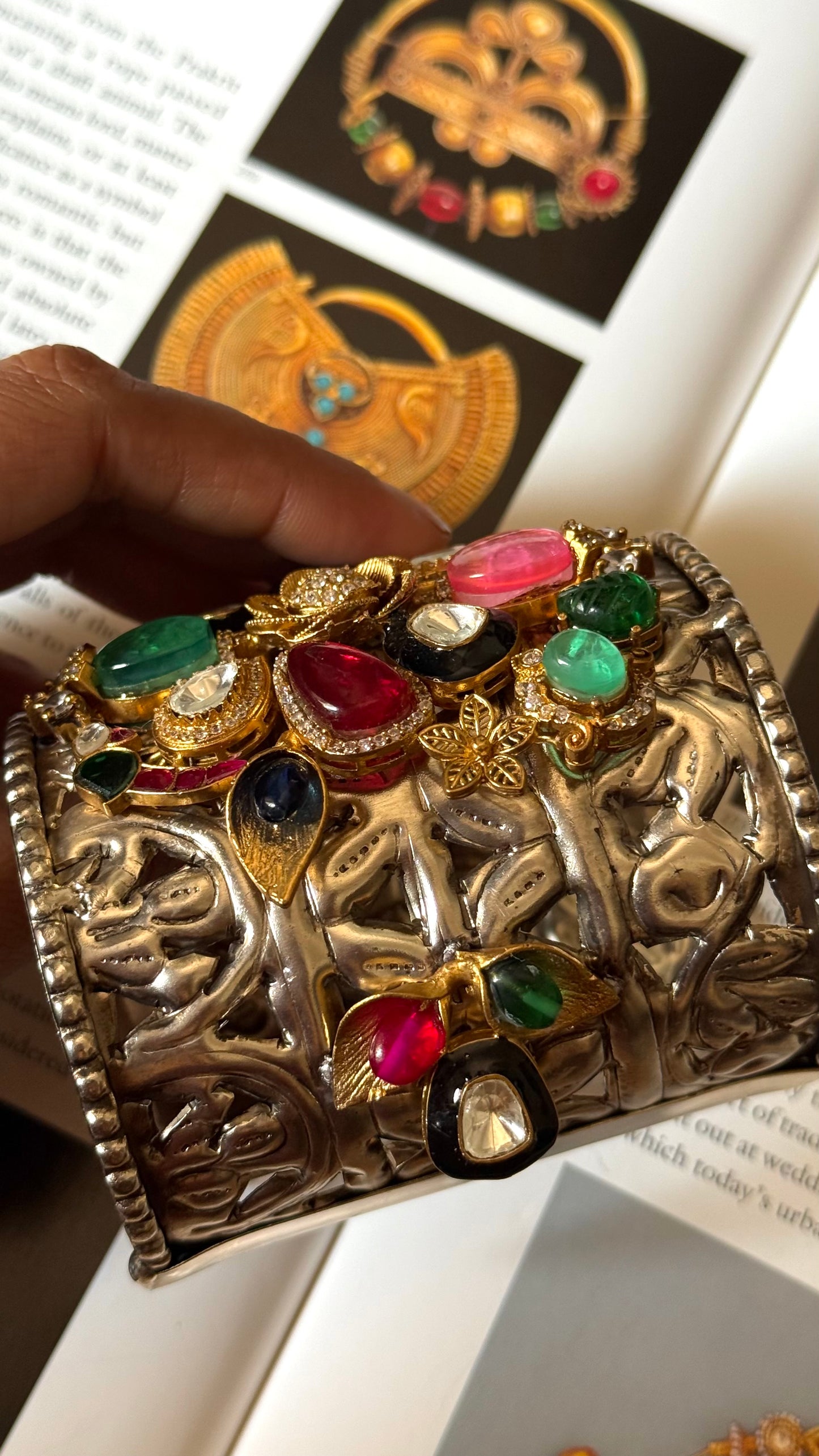 Bohemian designer box polki bracelet