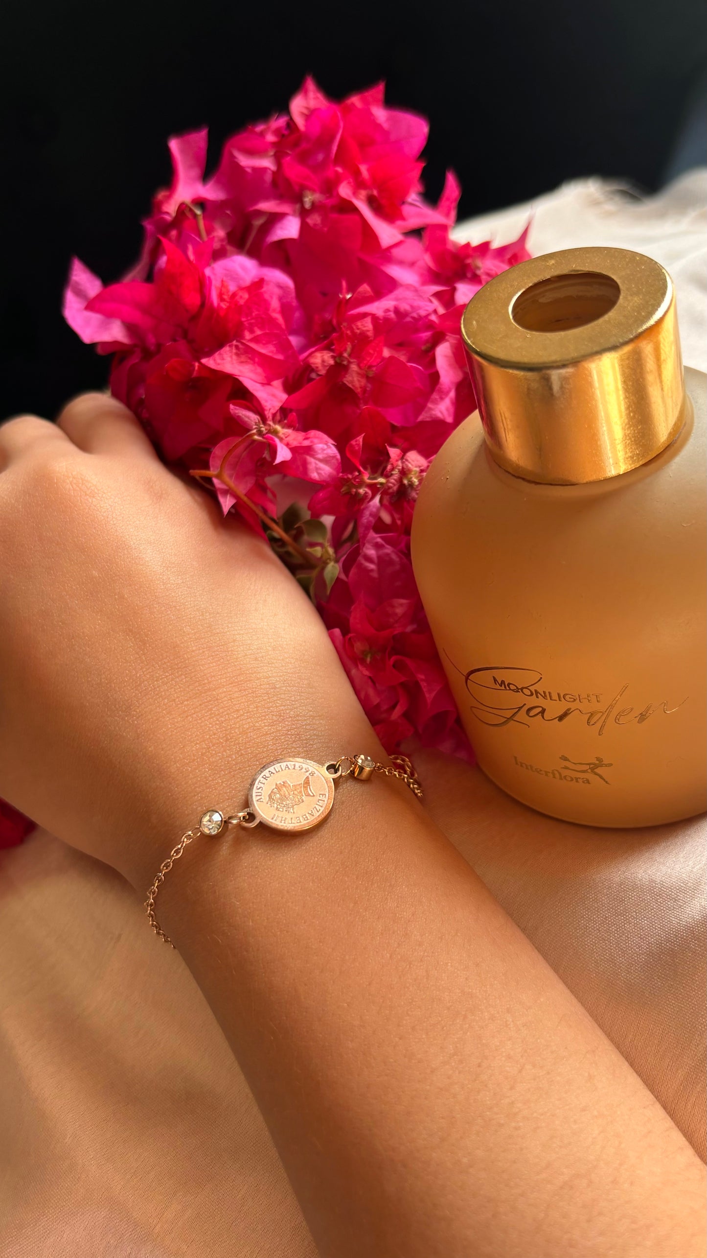 Victorian coin rose gold bracelet
