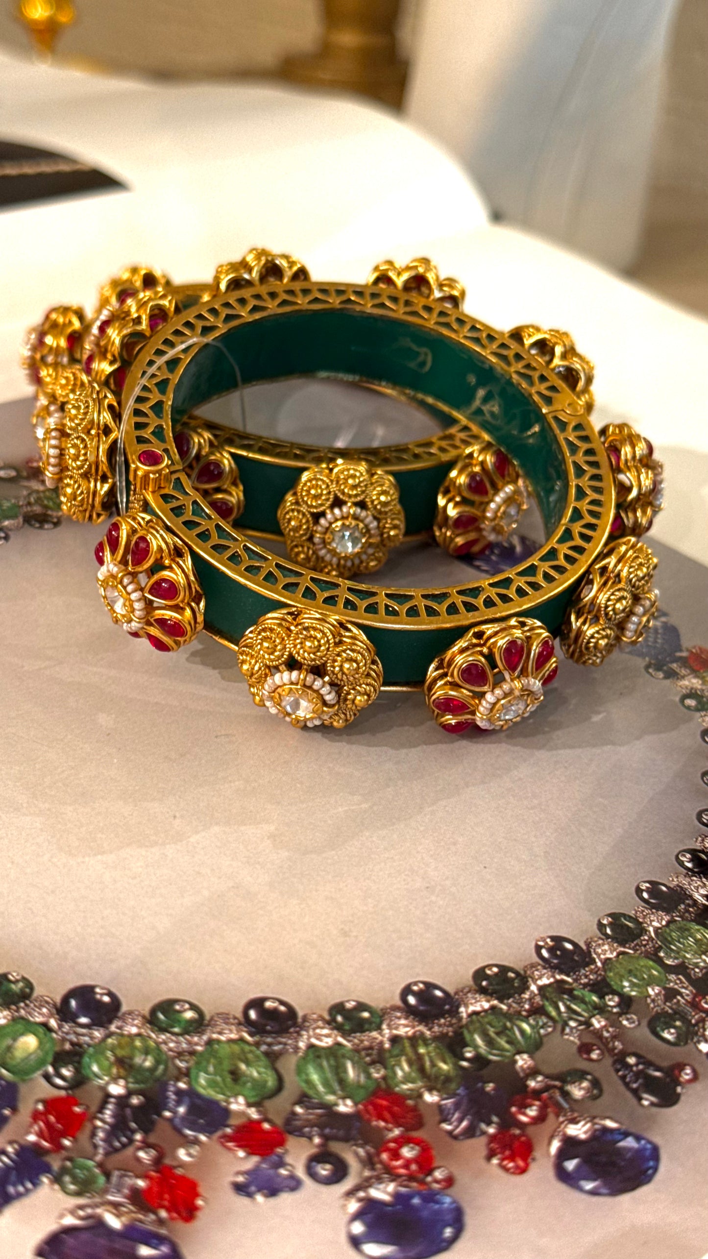 Emerald & Ruby Royal Heritage bangles