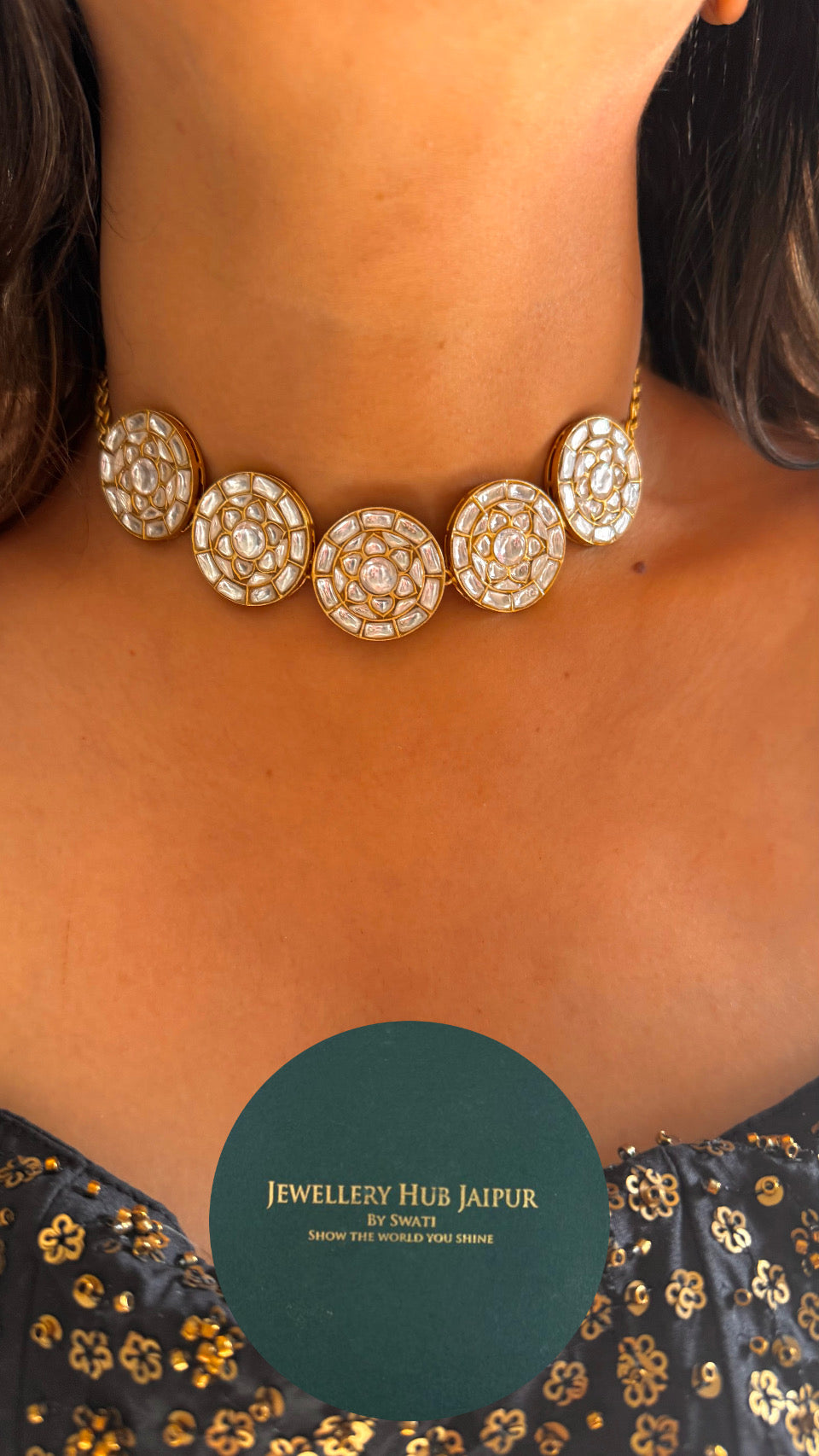 Paachi kundan heritage choker