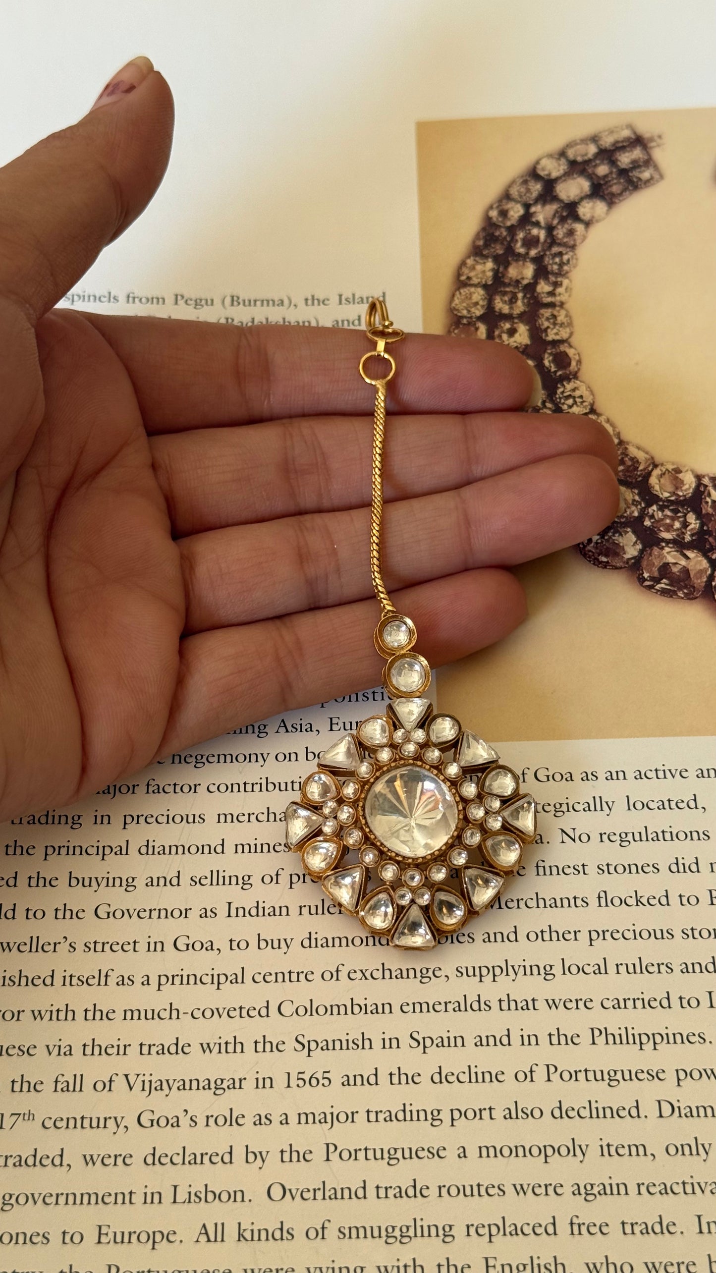 Real Polki maangtika