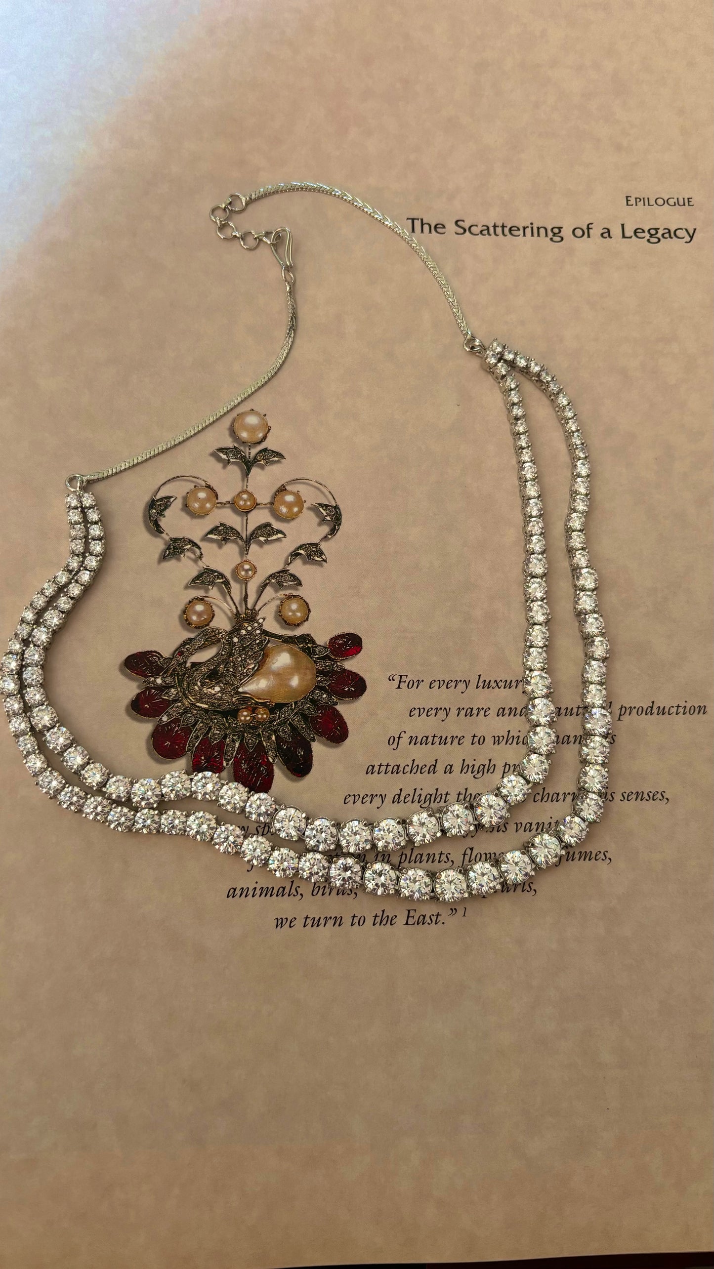 Dual layered diamond necklace