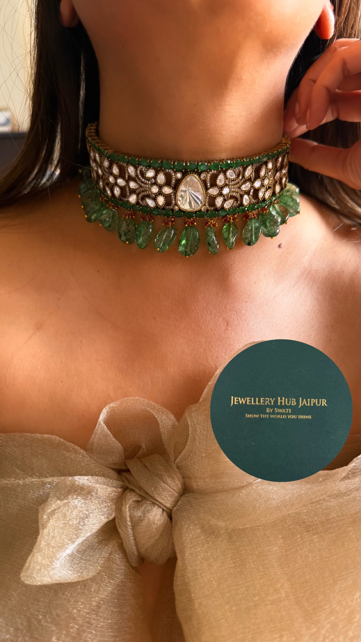 Panna polki choker