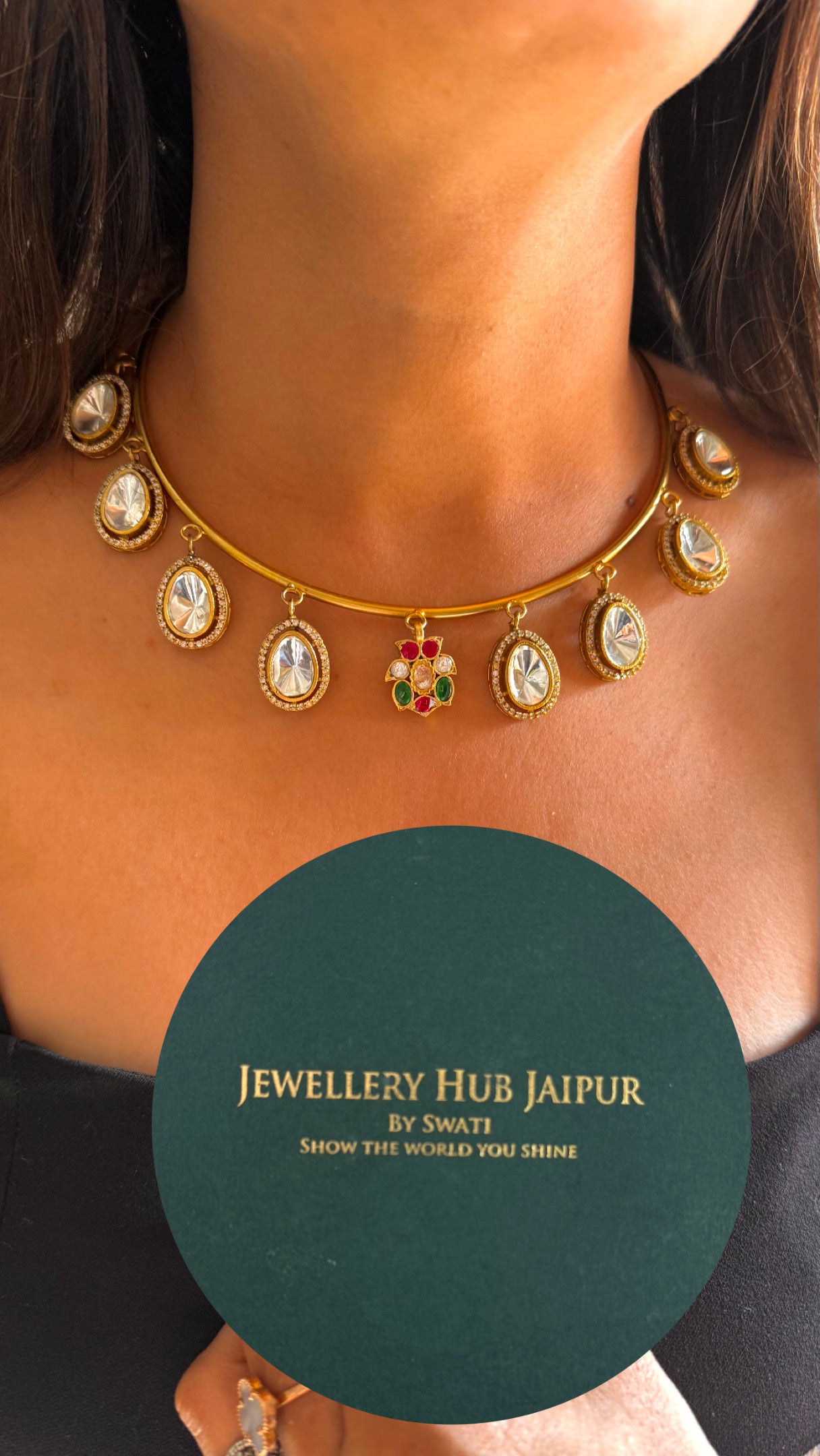 Gold uncut polki pachi hasli