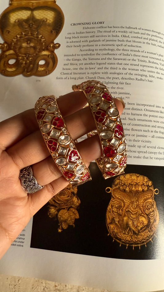 Rani Pink moissanite katdana bangles