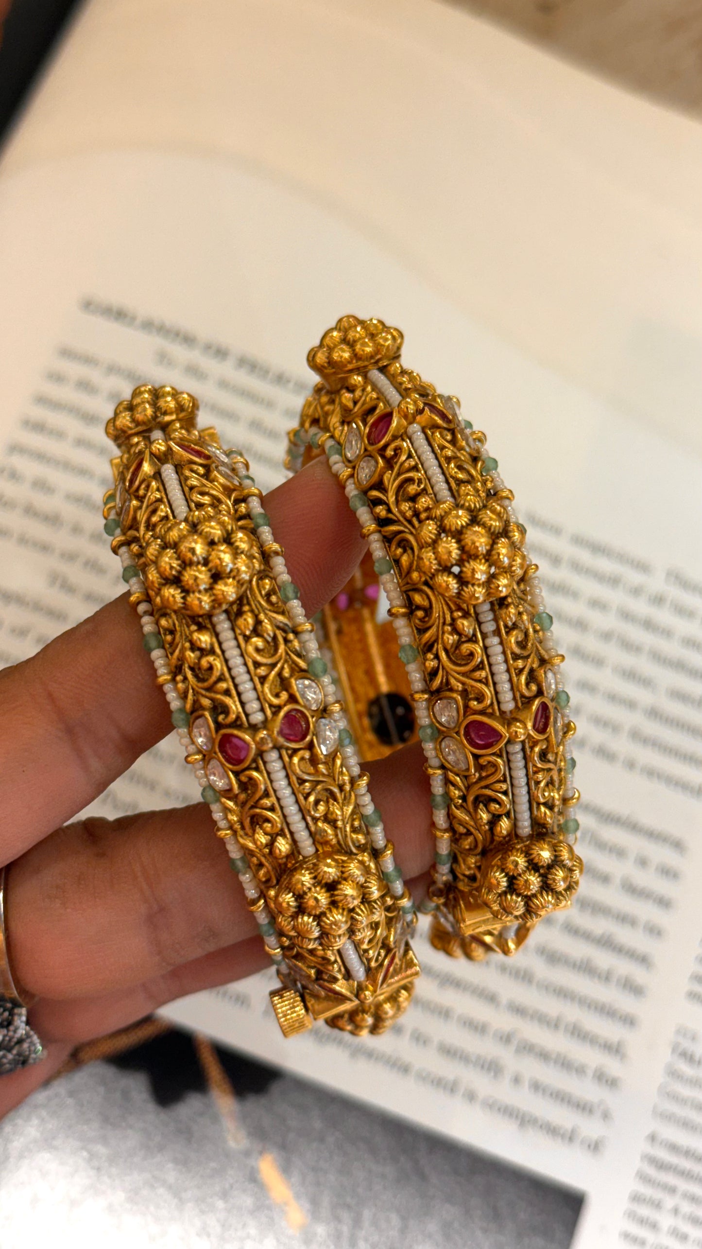 Floral Nakshi rajwadi bangles