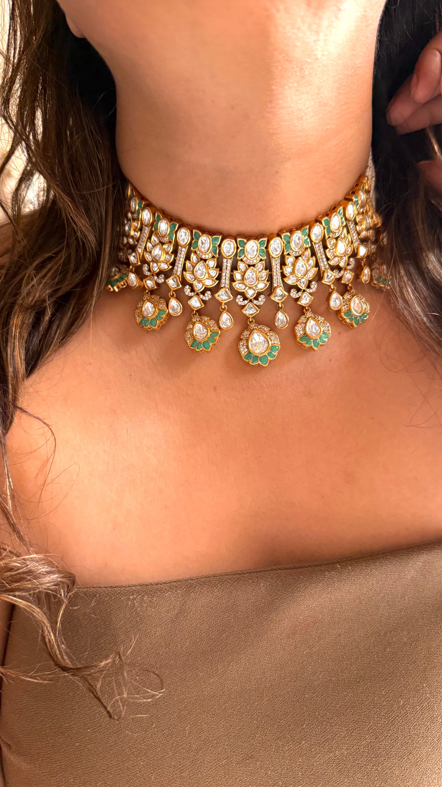 Takkar work vintage mint choker