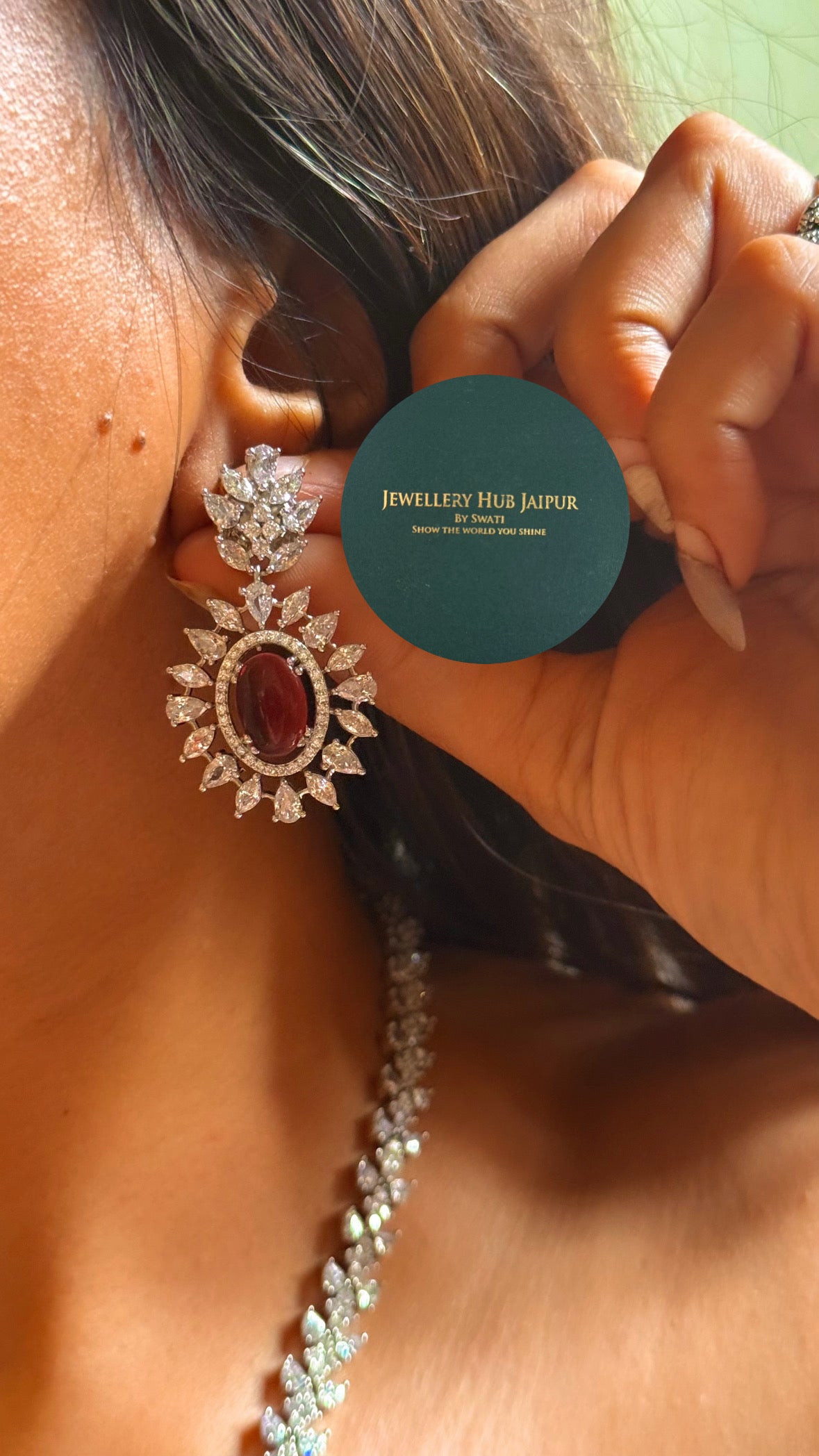 Clara Ruby doublet cz diamond minimal collar set