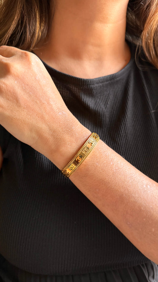 Pave Double Serpent Cuff Bracelet