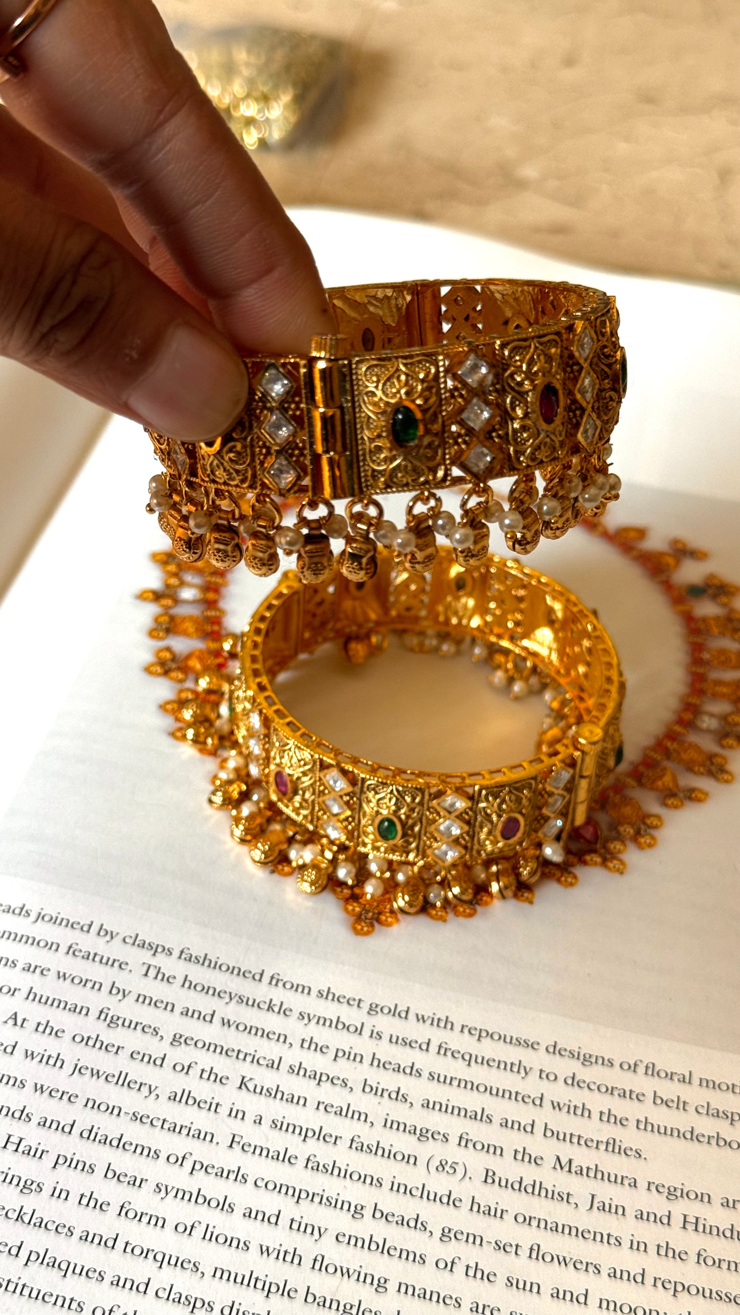 Rajwada ruby & emerald bangles