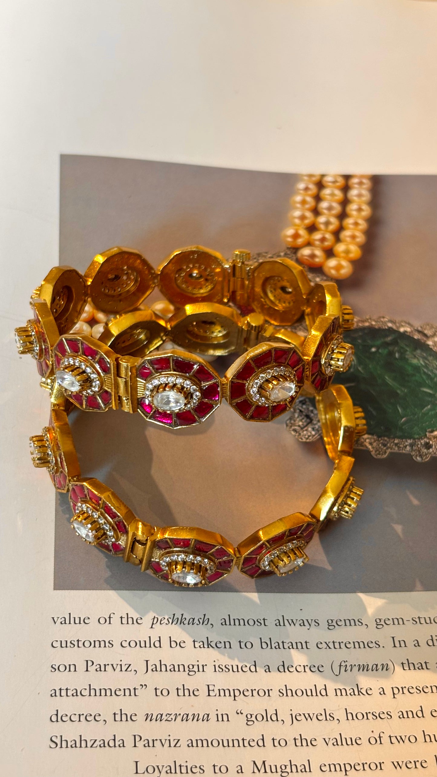 Real moissanite heritage takkar work bangles