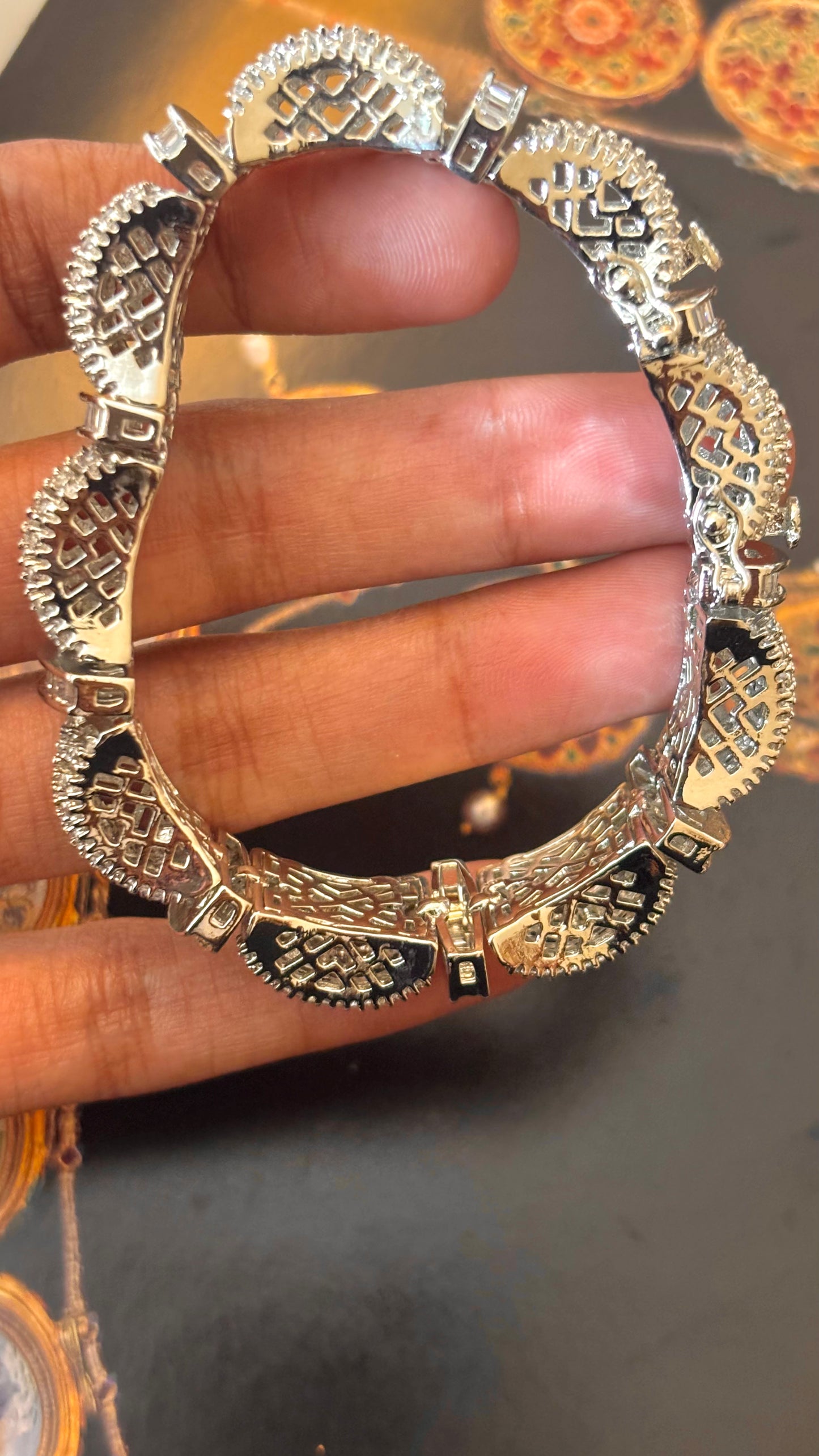 Cz diamond adjustable bracelet