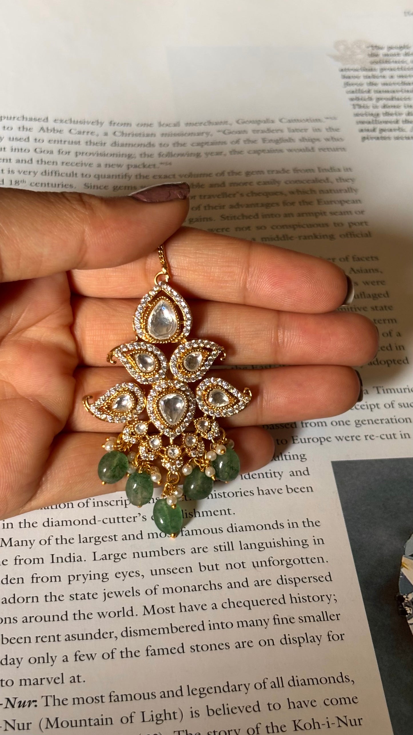 Real moissanite designer Maangtika
