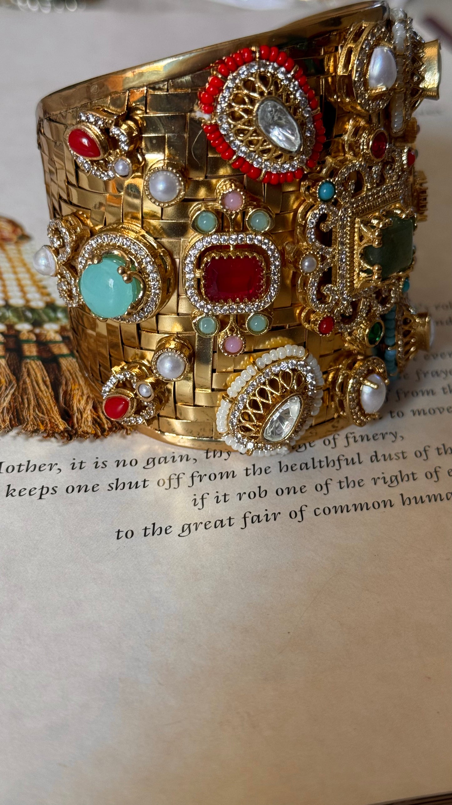 Sabyasachi inspired mint antique Bracelet