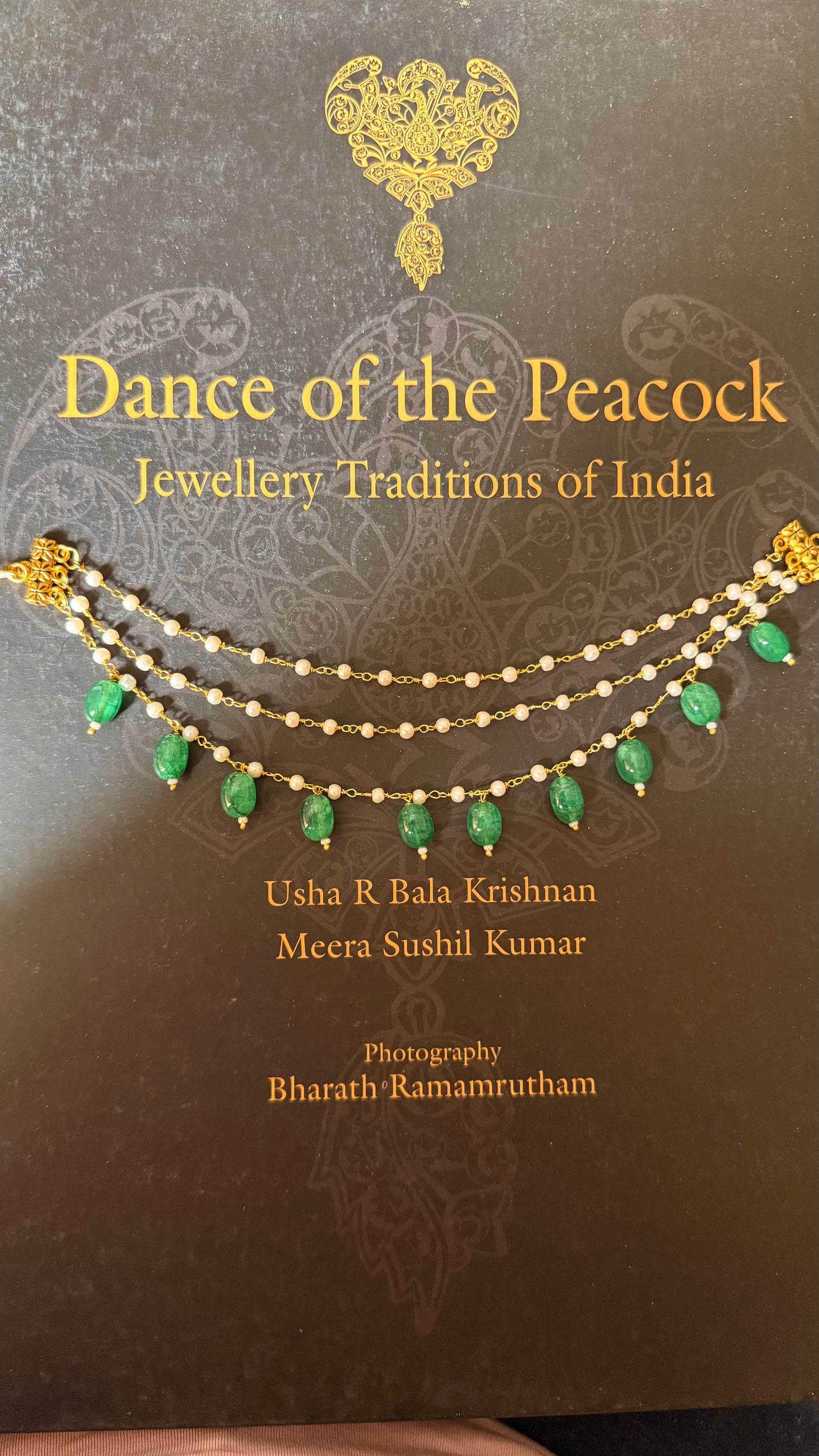 Three layer emerald ear chain