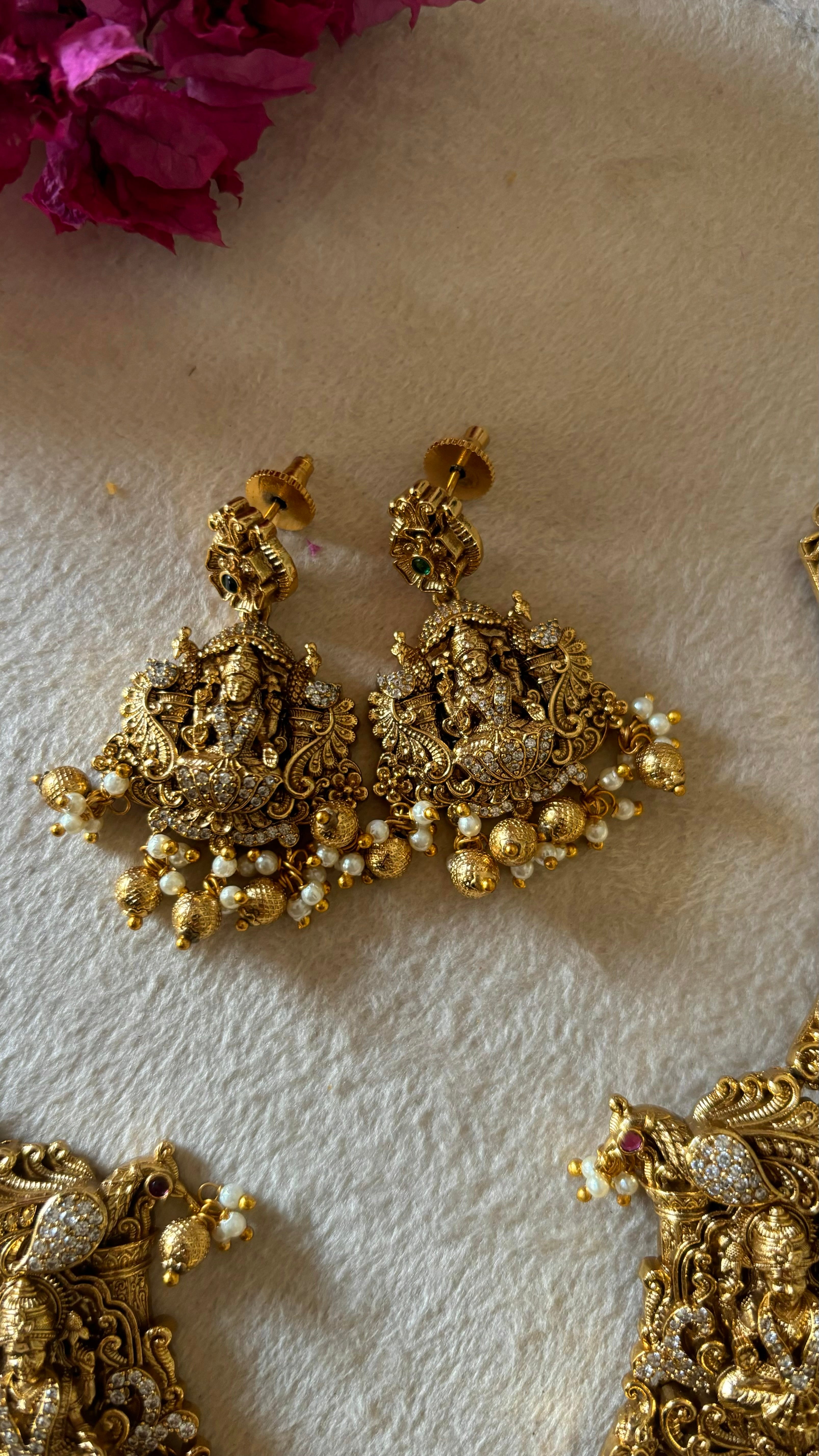 Temple jewellery with earrings