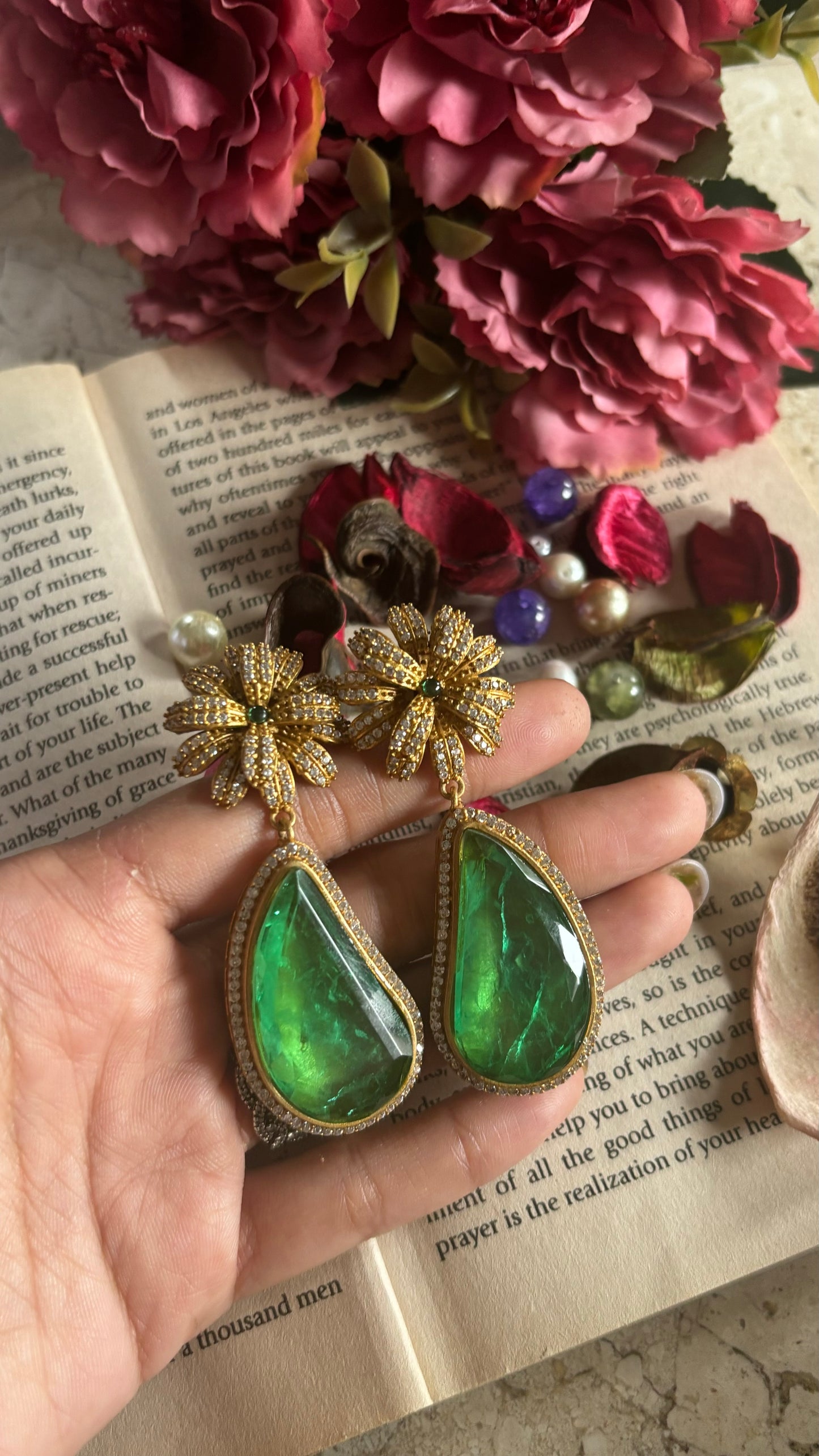 Emerald danglers
