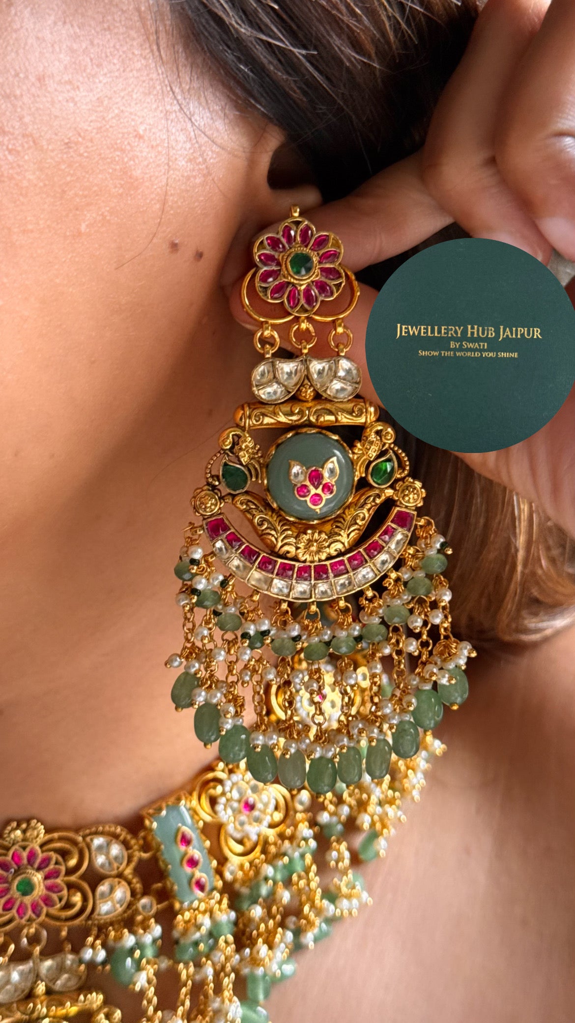 Handmade Heritage Polki bridal rajwada set