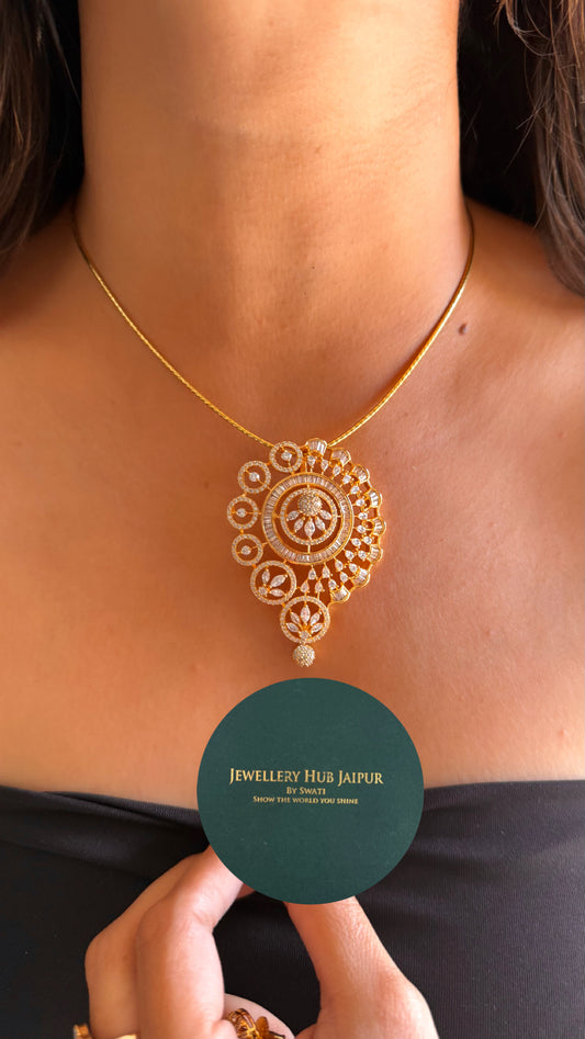 Ridhi diamond pendant set