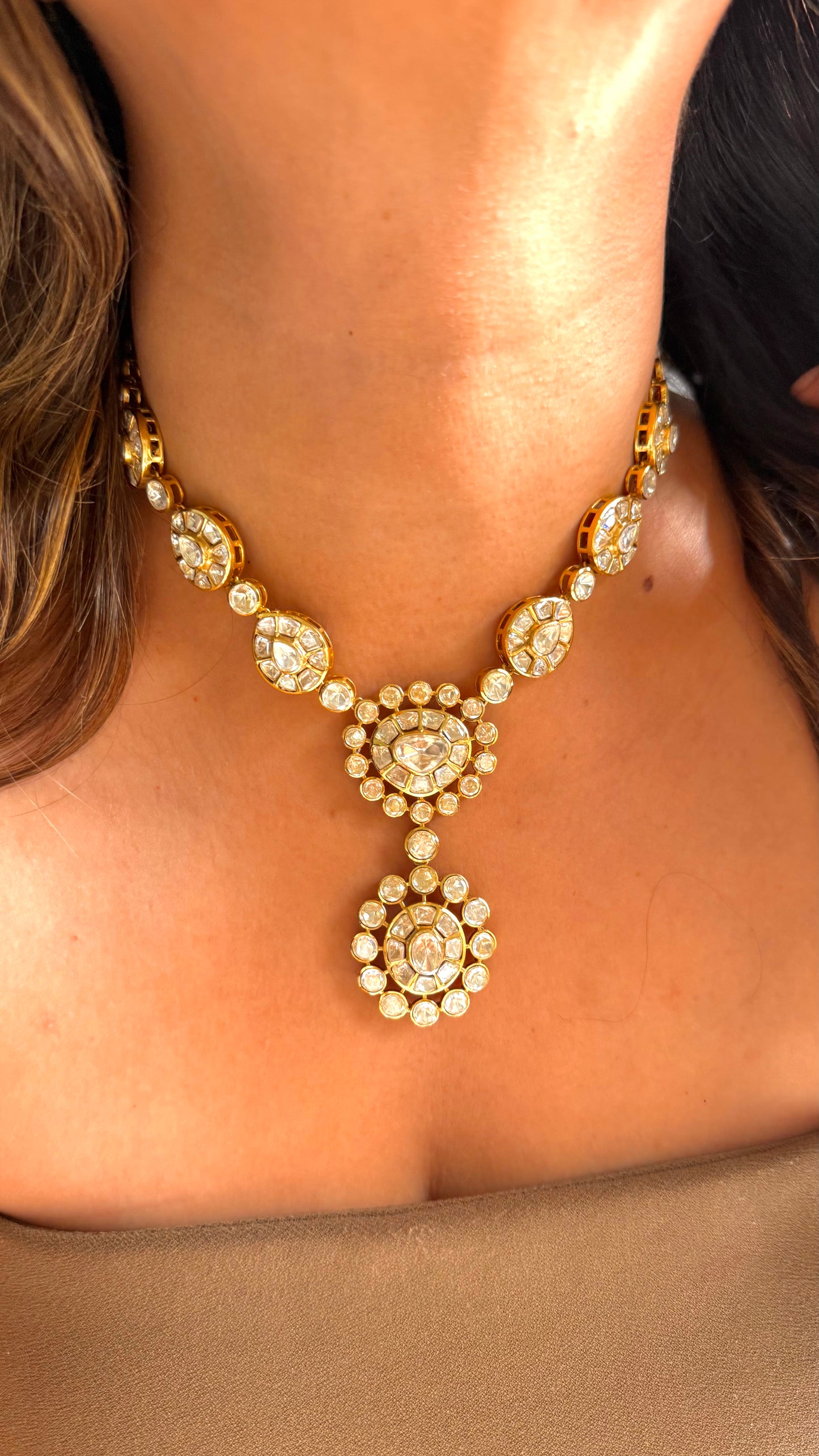 Peeli polki heritage madhubani minimal necklace