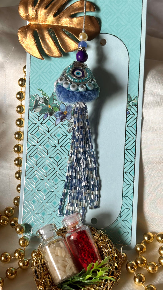 Evil eye lumba Rakhi for bhabhi ( shipping will be extra )