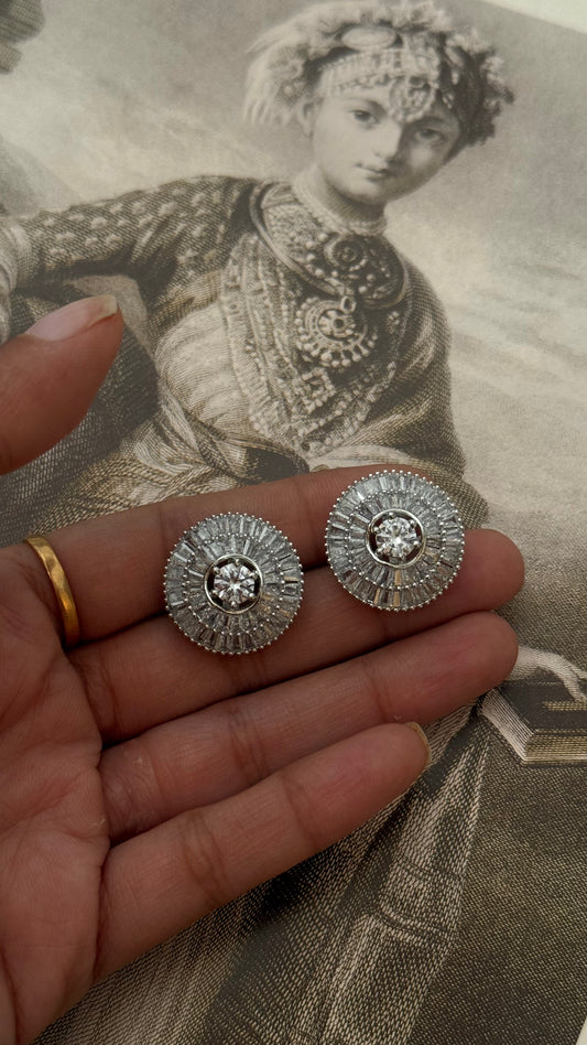 Rhodium silver studs