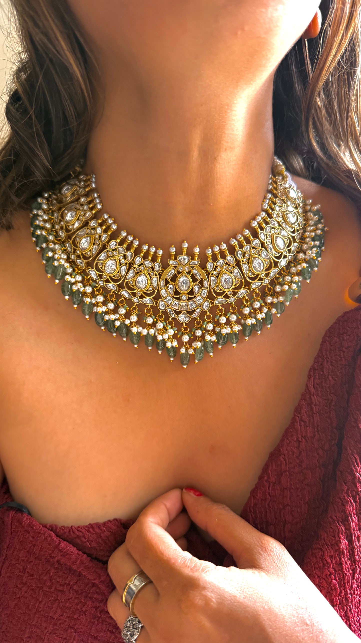 Heritage Design Pachi Kundan necklace