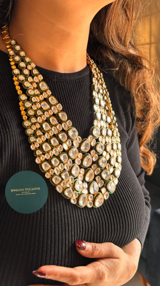 Meenakari heritage polki necklace set