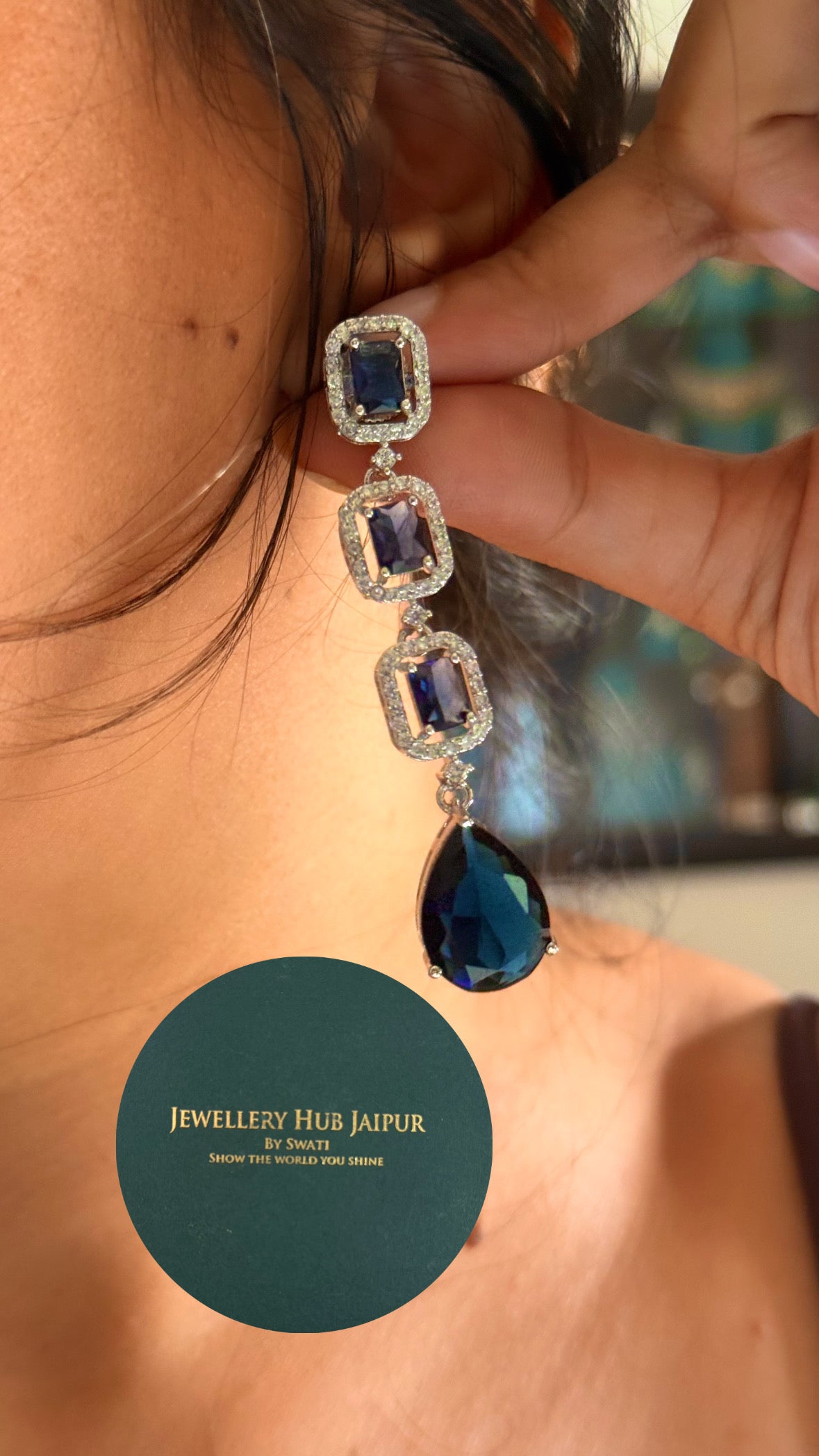 Sapphire dual layer diamond collar set