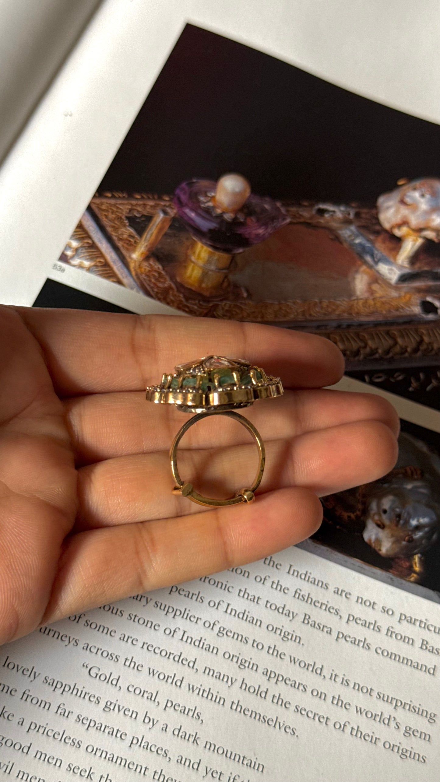 Mint designer cocktail ring