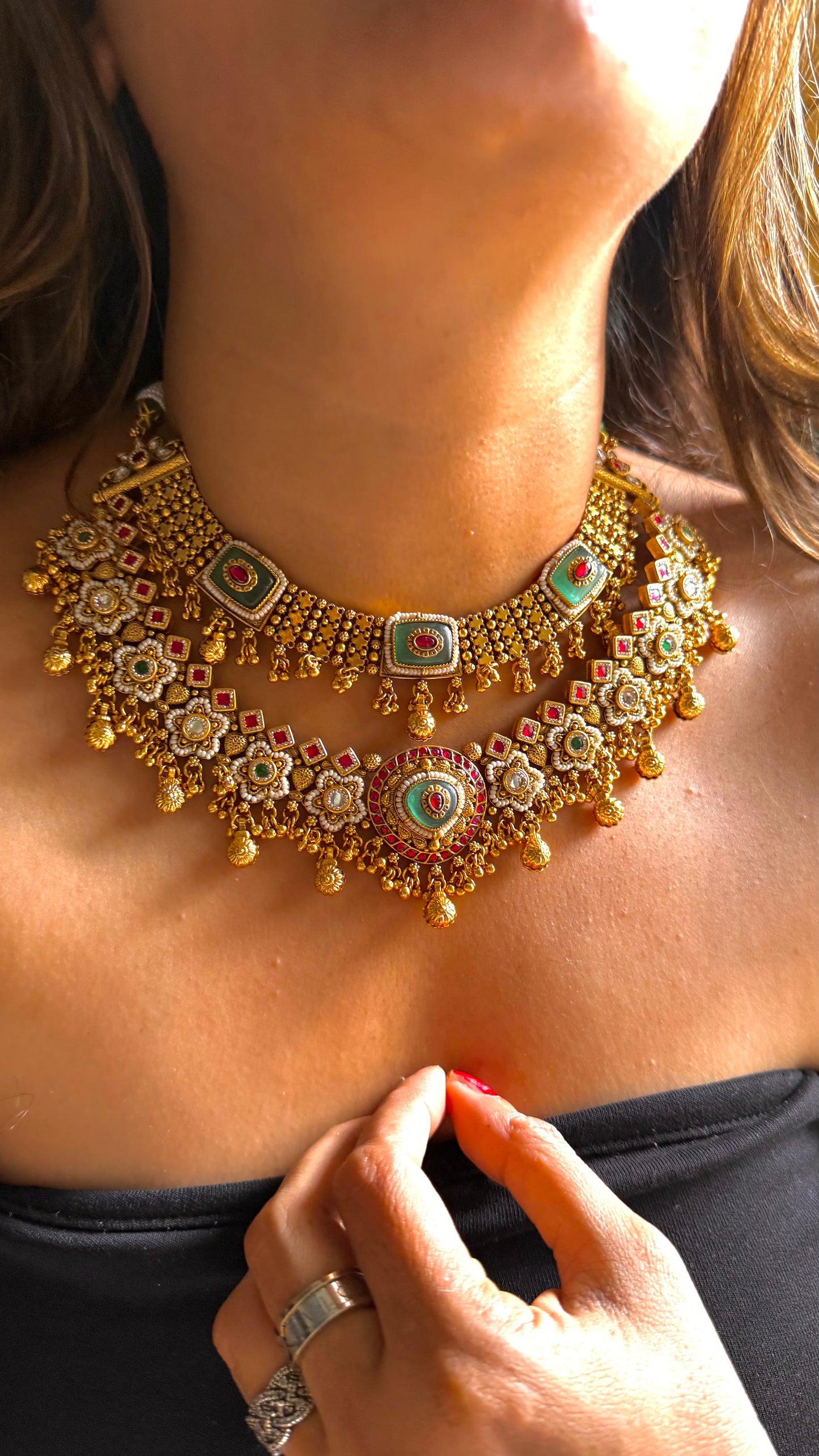 Swarovski detailing Rajwada necklace