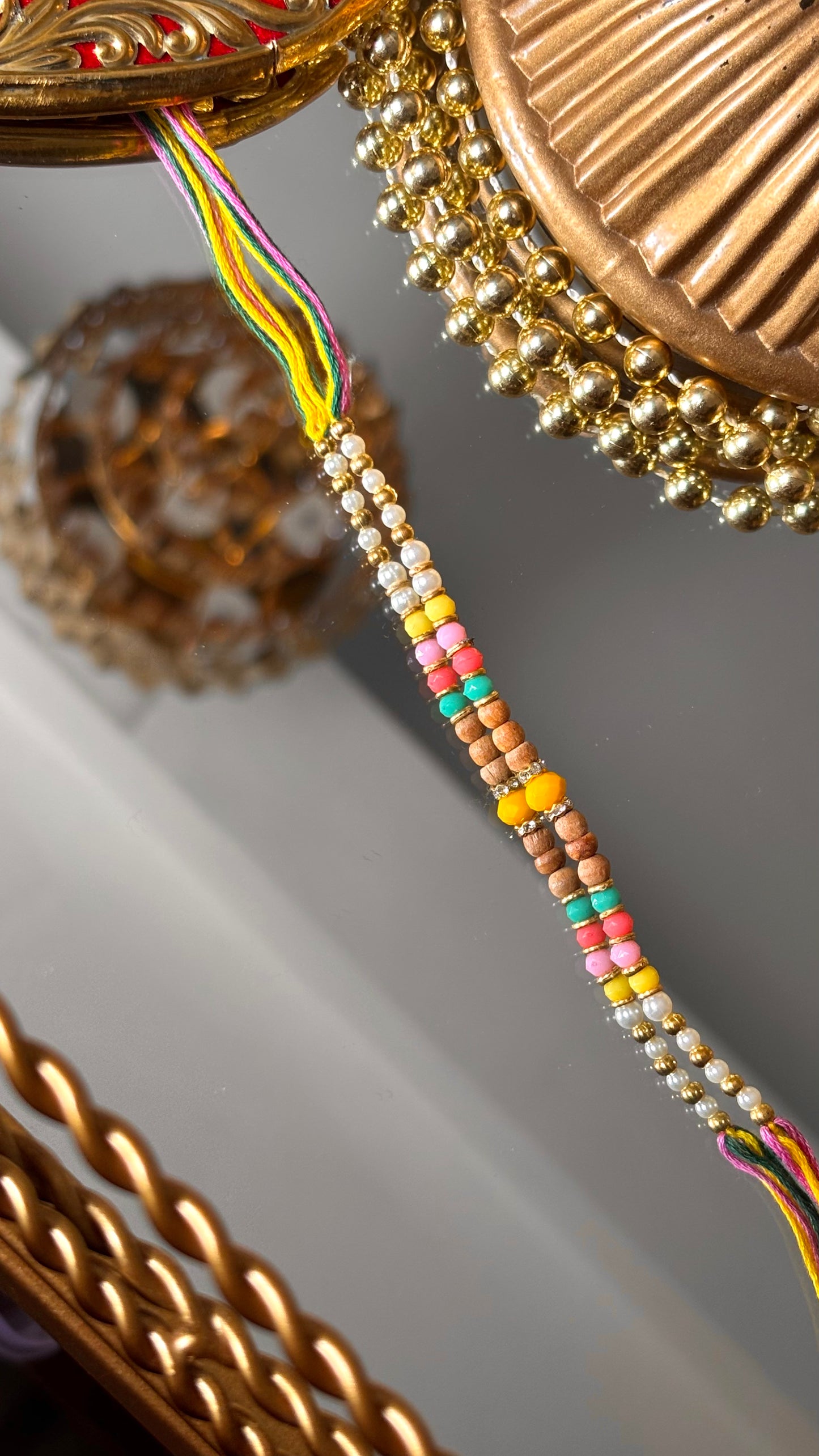 Multicoloured thread Rakhi ( shipping will be extra )