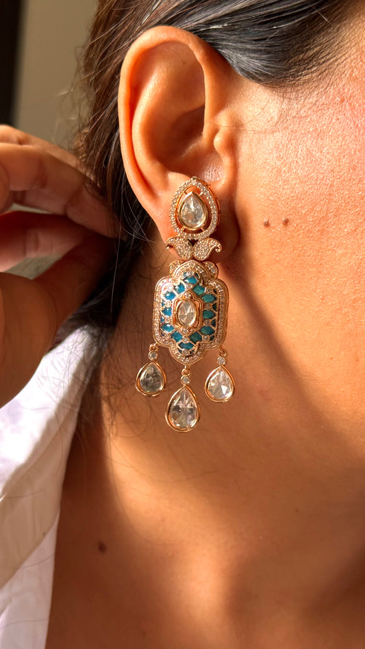 Sapphire katdana Moissanite earrings