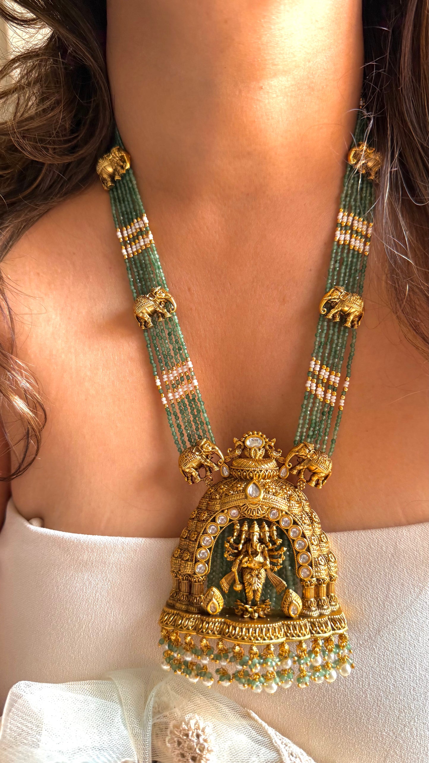 Lord Ganesha Virat Roop inspired Long Necklace￼