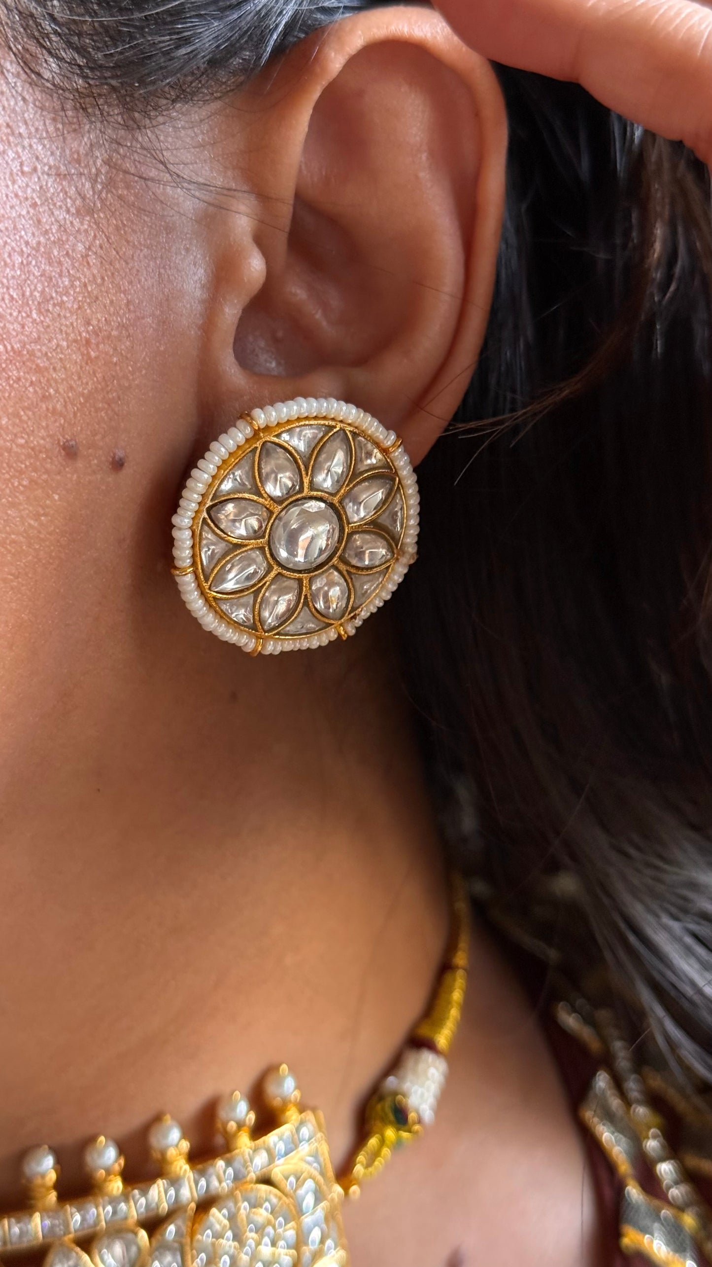 Ranisa inspired paachi Kundan Necklace