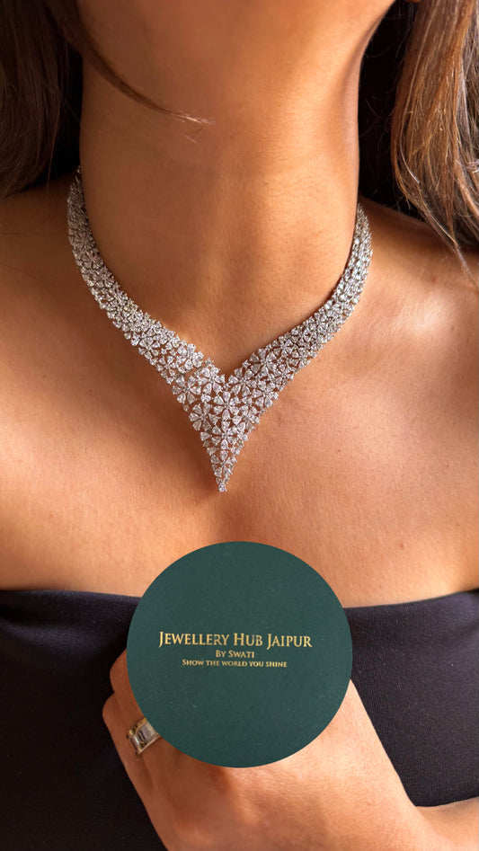 The luxe soirée cz diamond necklace