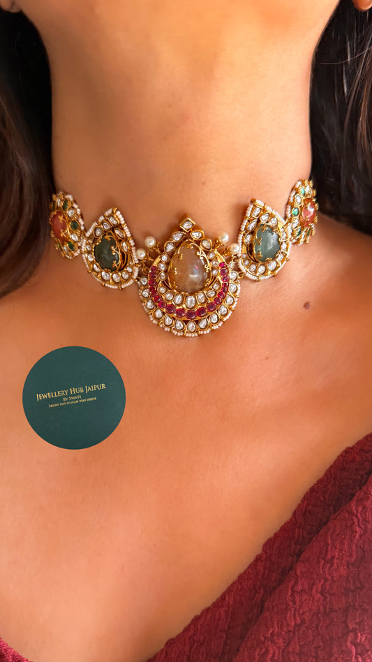 Sabyasachi inspired drop shape choker