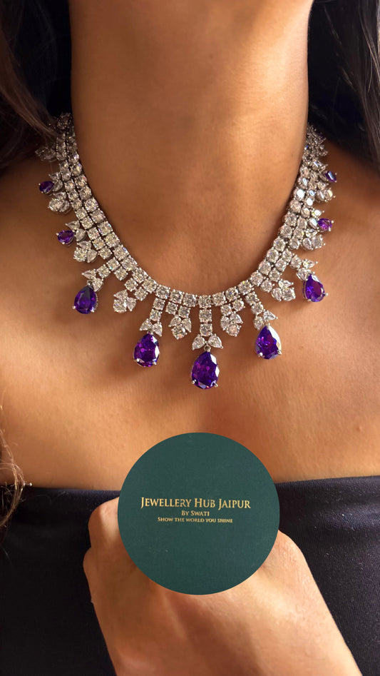 Tanzanite doublet designer necklace