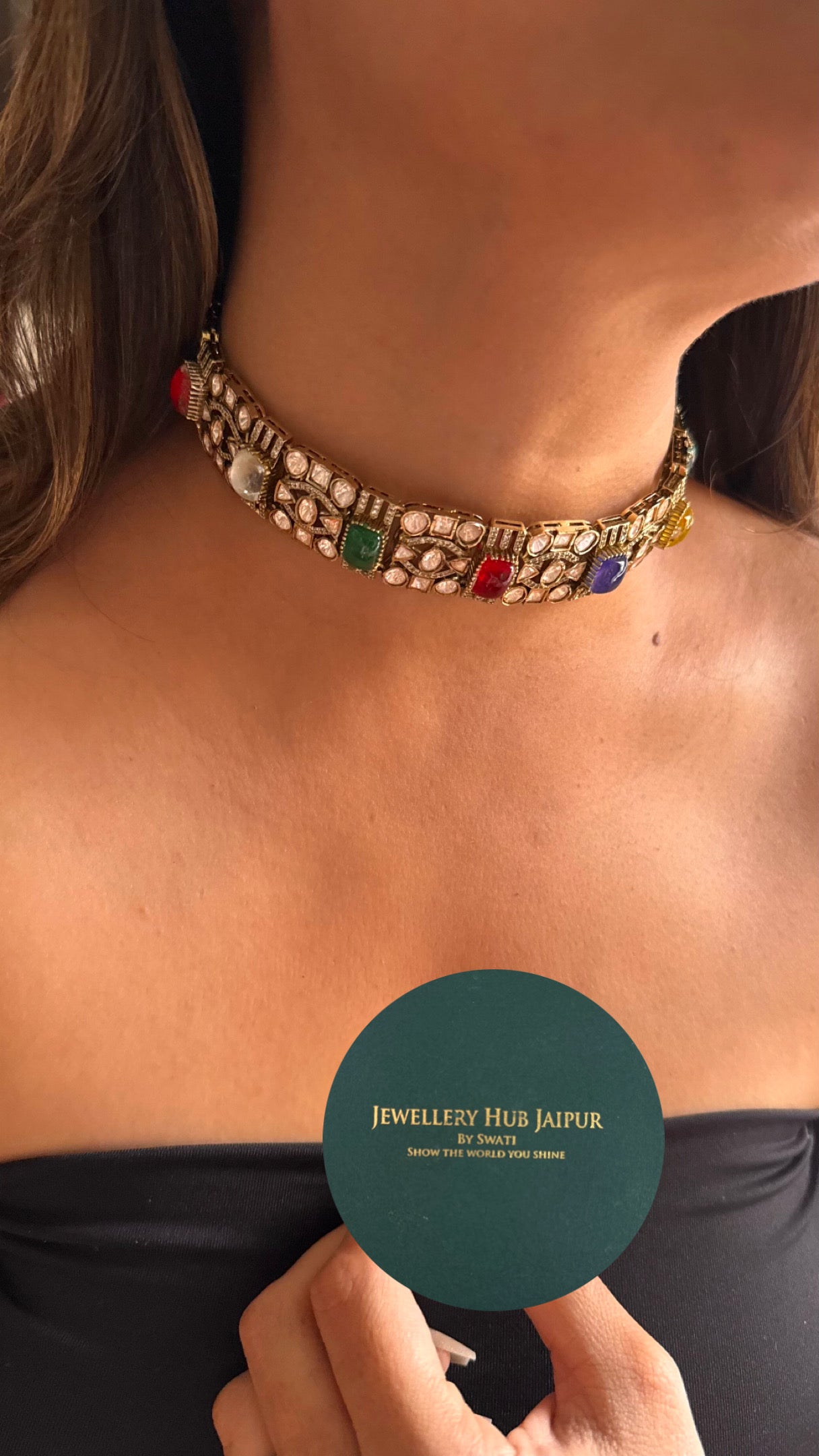 Sabyasachi multicoloured statement choker