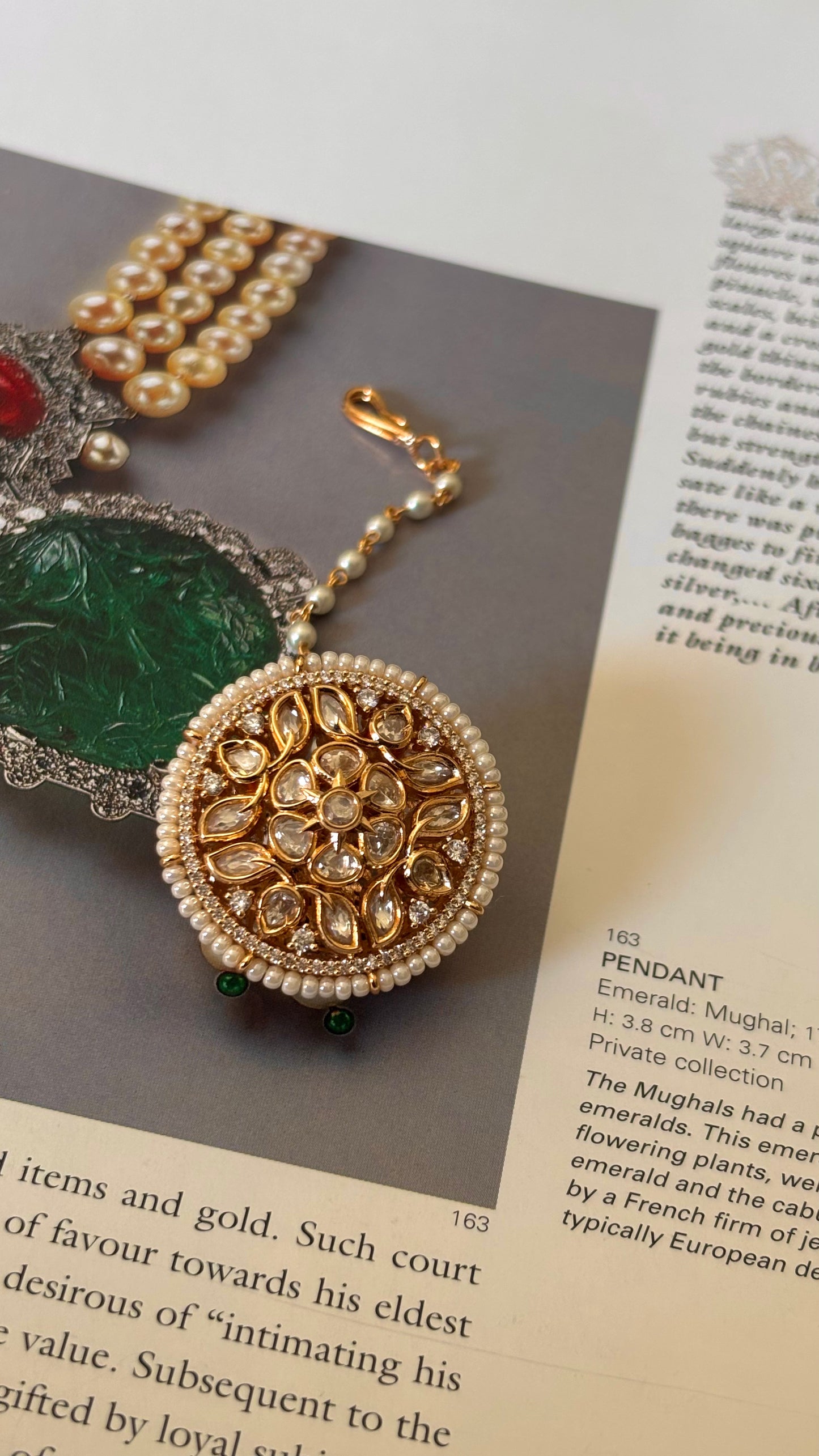 Gold polki nakashi heritage Borla