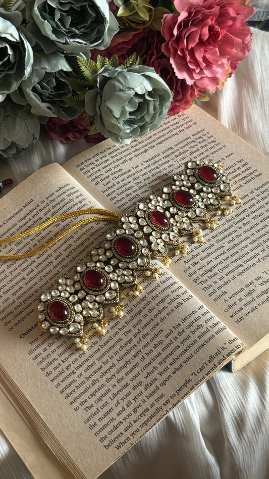 Ruby Moissanite choker